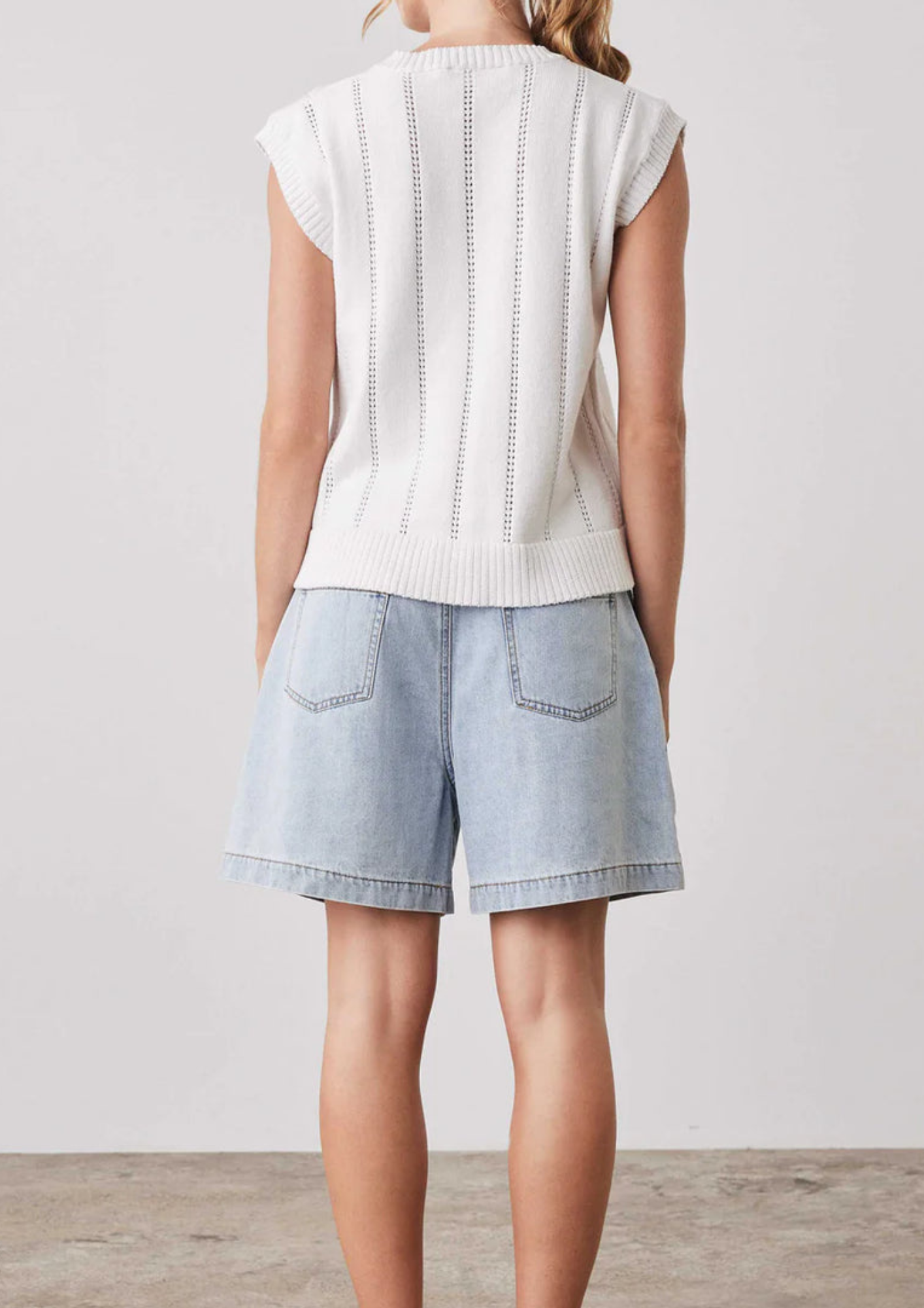 Esmaee Pioneer Knit Tank - White Pioneer