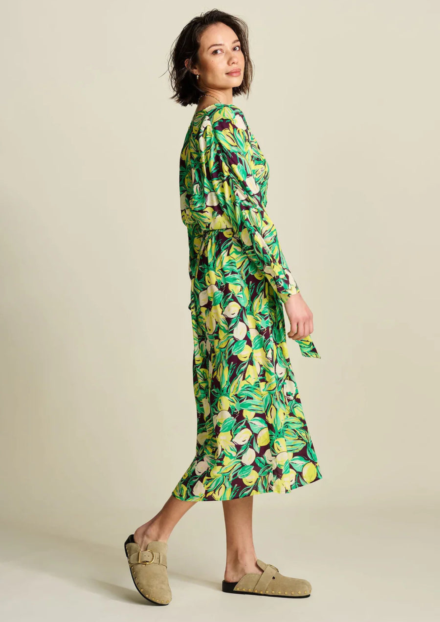 POM Dress - Lemon Tree Crinkle