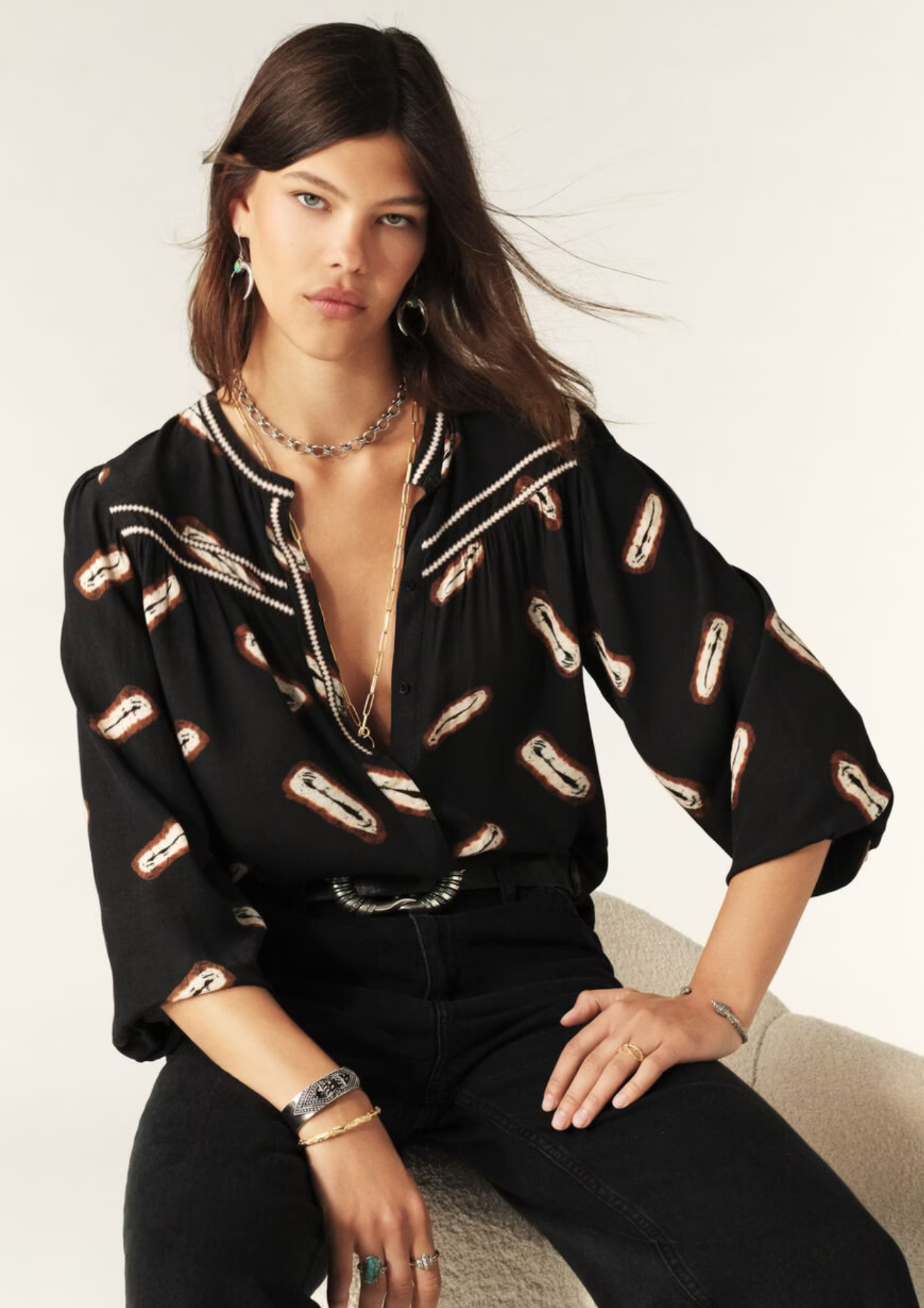 Ba&sh Capella Coffee Top - Noir