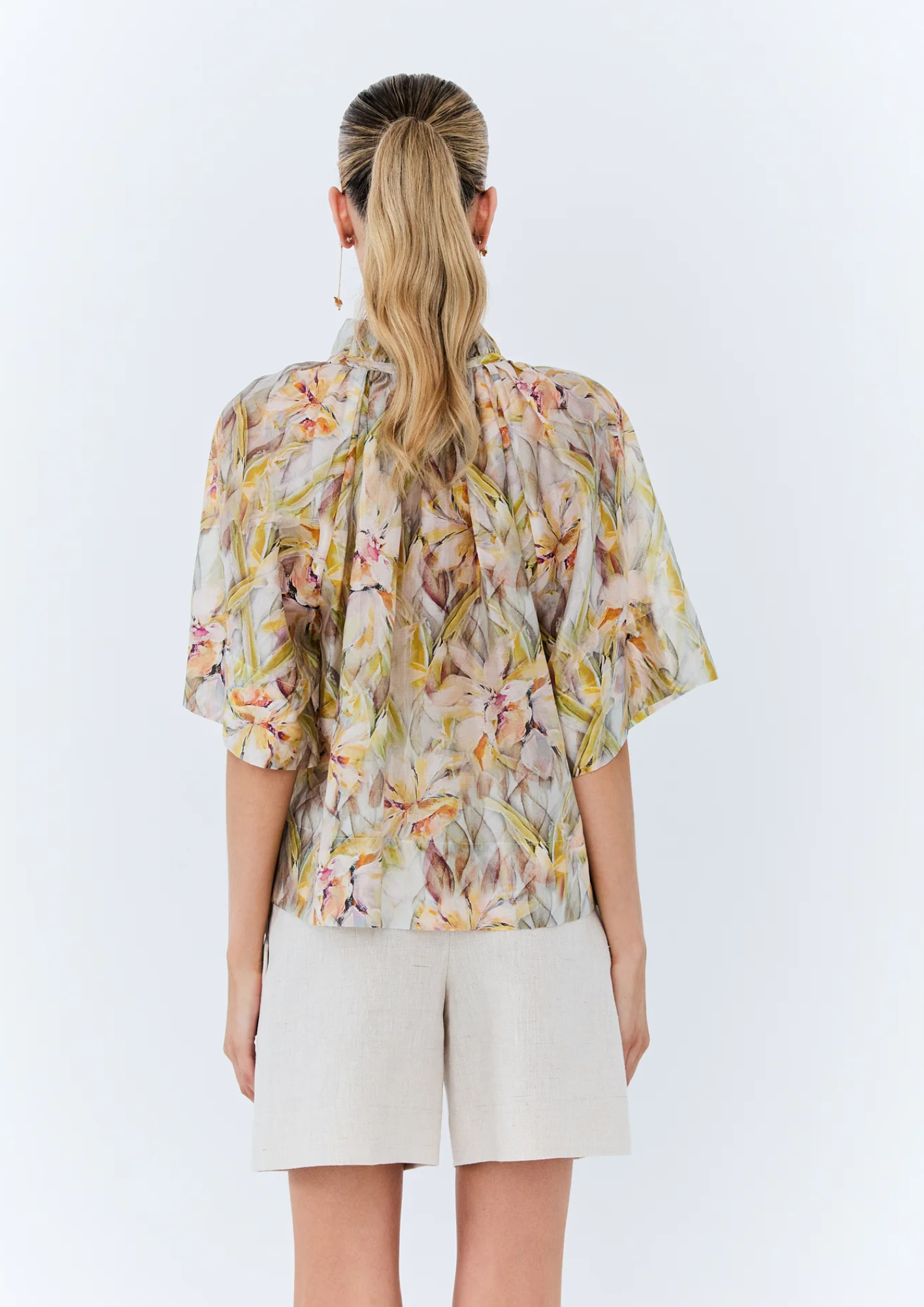 Eder - Konstantina Blouse - Beige/Yellow Floral Print