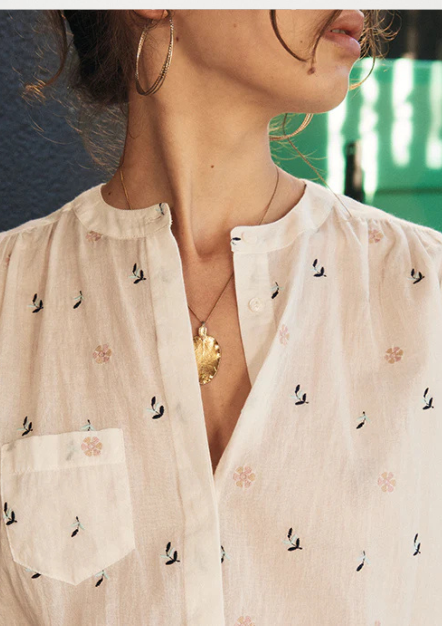 Marie Louise de Monterey - Ami Blouse - embroidery flowers