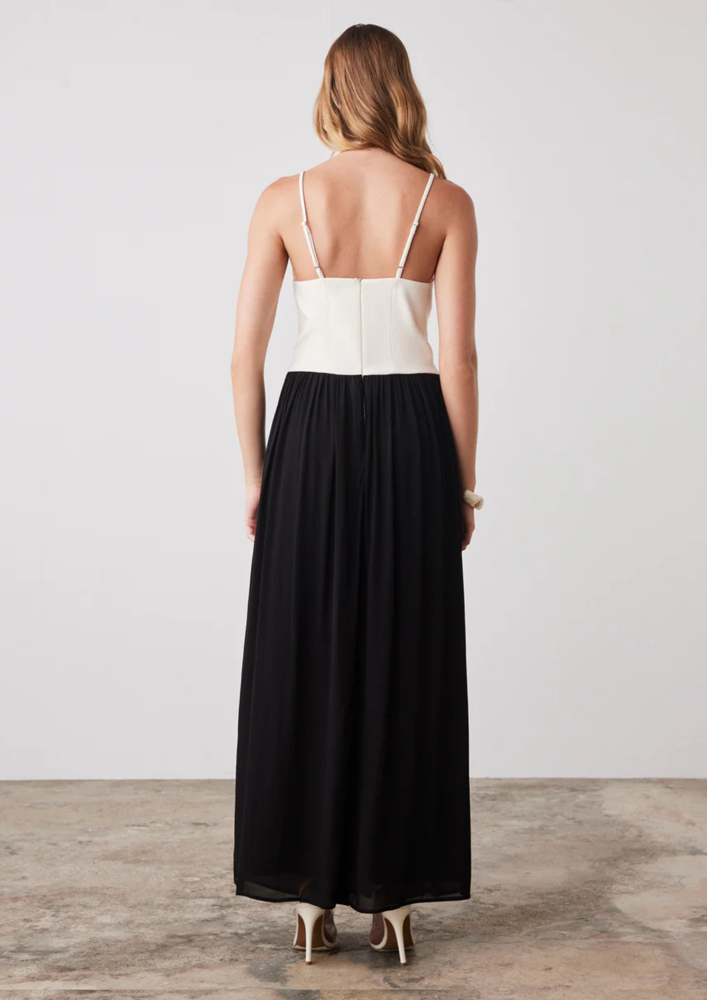 Esmaee Sanctuary Maxi Dress - Ivory/Black