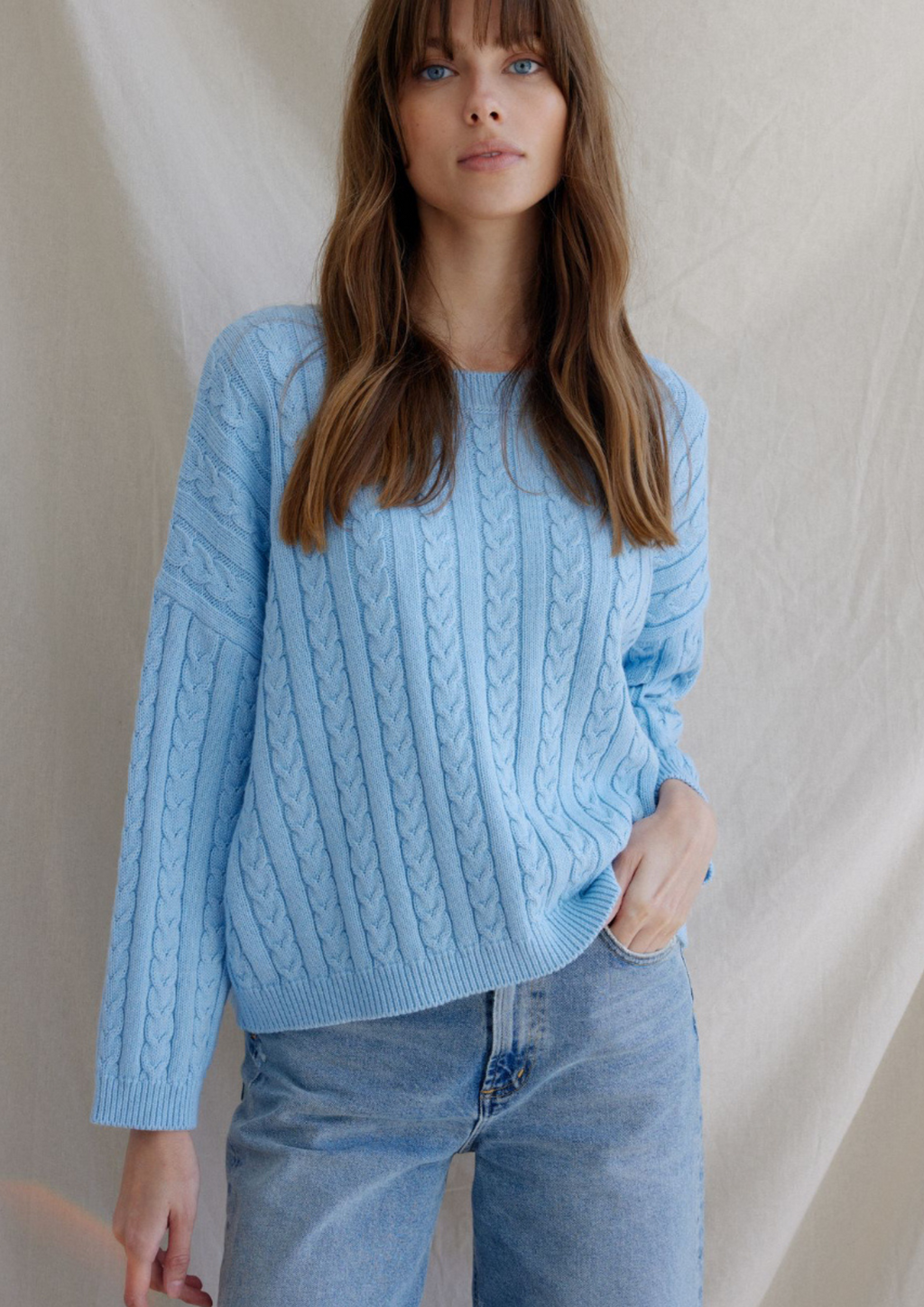 Kinney - Willa Cable Knit Sky