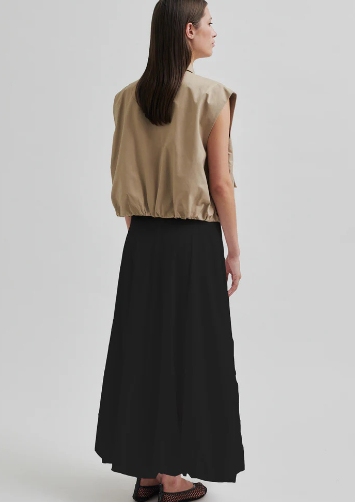 Second Female Viktoria Midi Balloon Skirt - Black