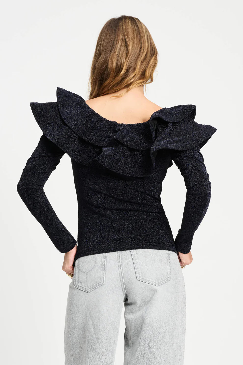 POM Amsterdam - Glitter Noir Top - SP9374