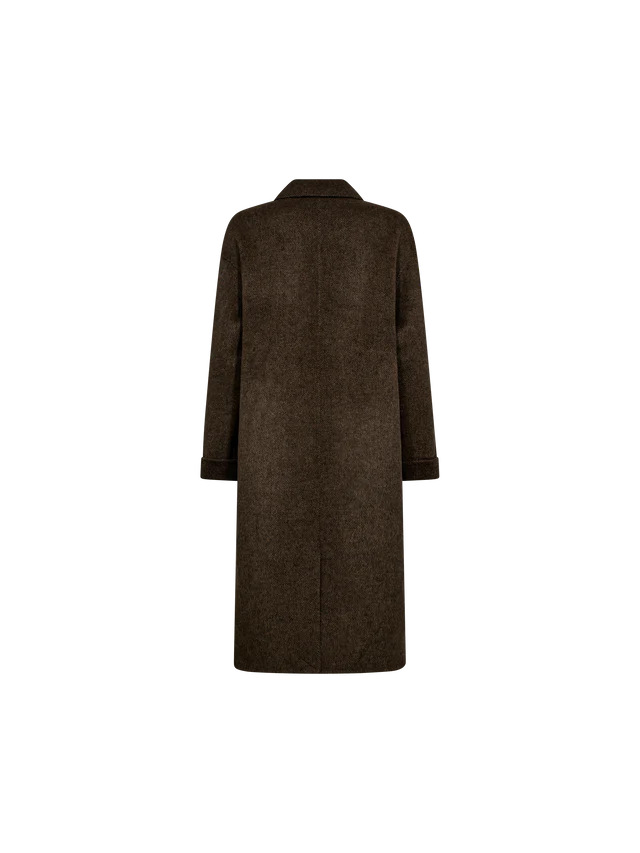 Mos Mosh - Lucca Barkley Wool Coat - Slate Black