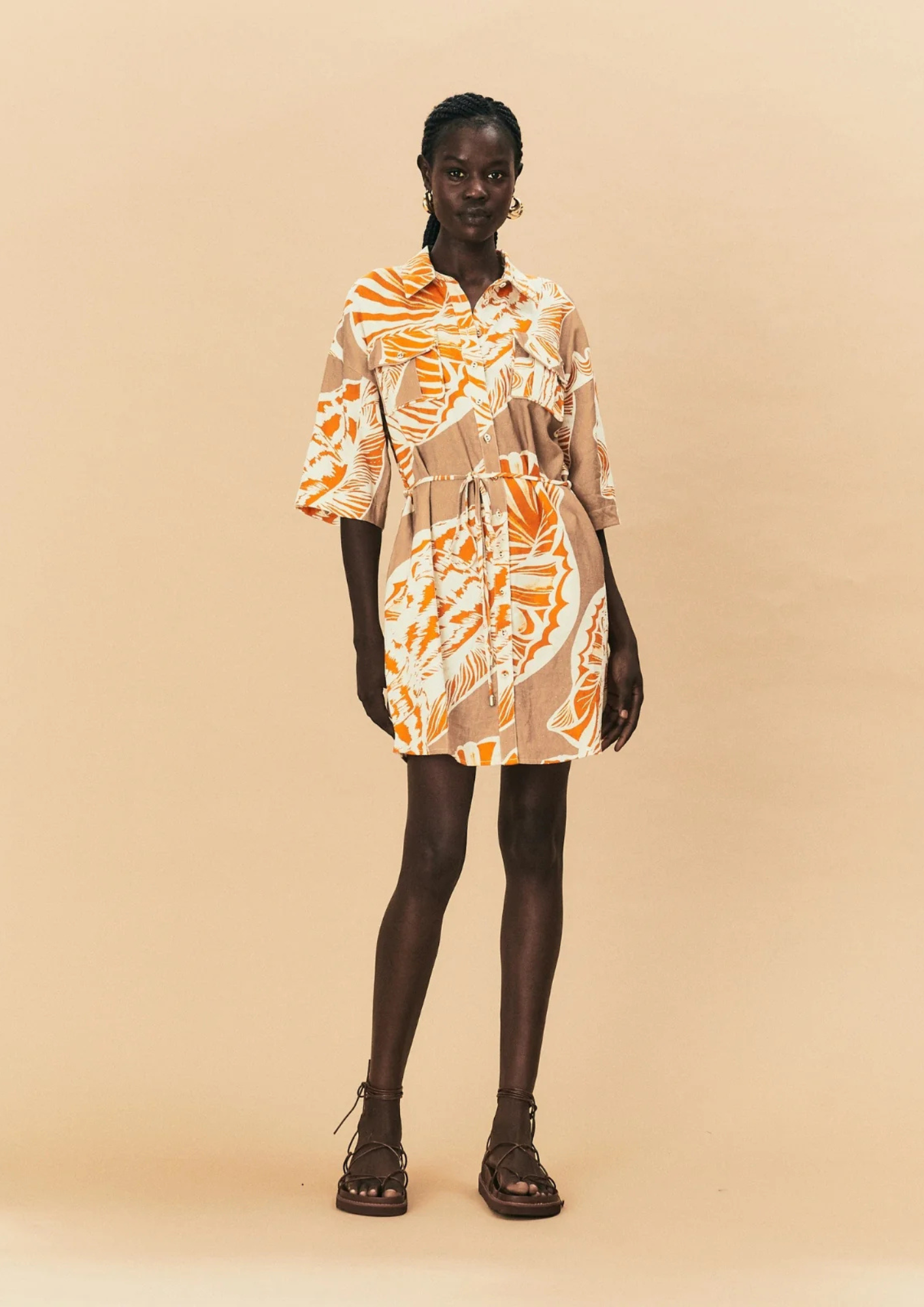 La Maise Cannes Mini Dress - Seashell Print