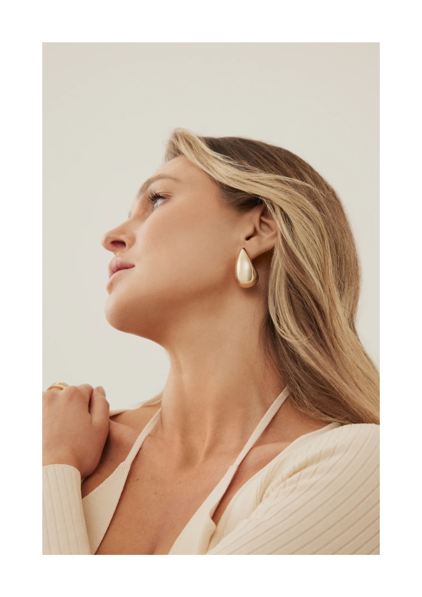 Bling Bar Bambola Grande Polished Silver Earrings