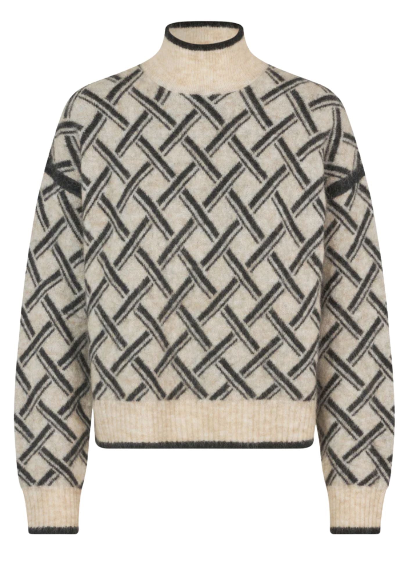 Second Female - Kaja knit T-neck - Brazilian Sand