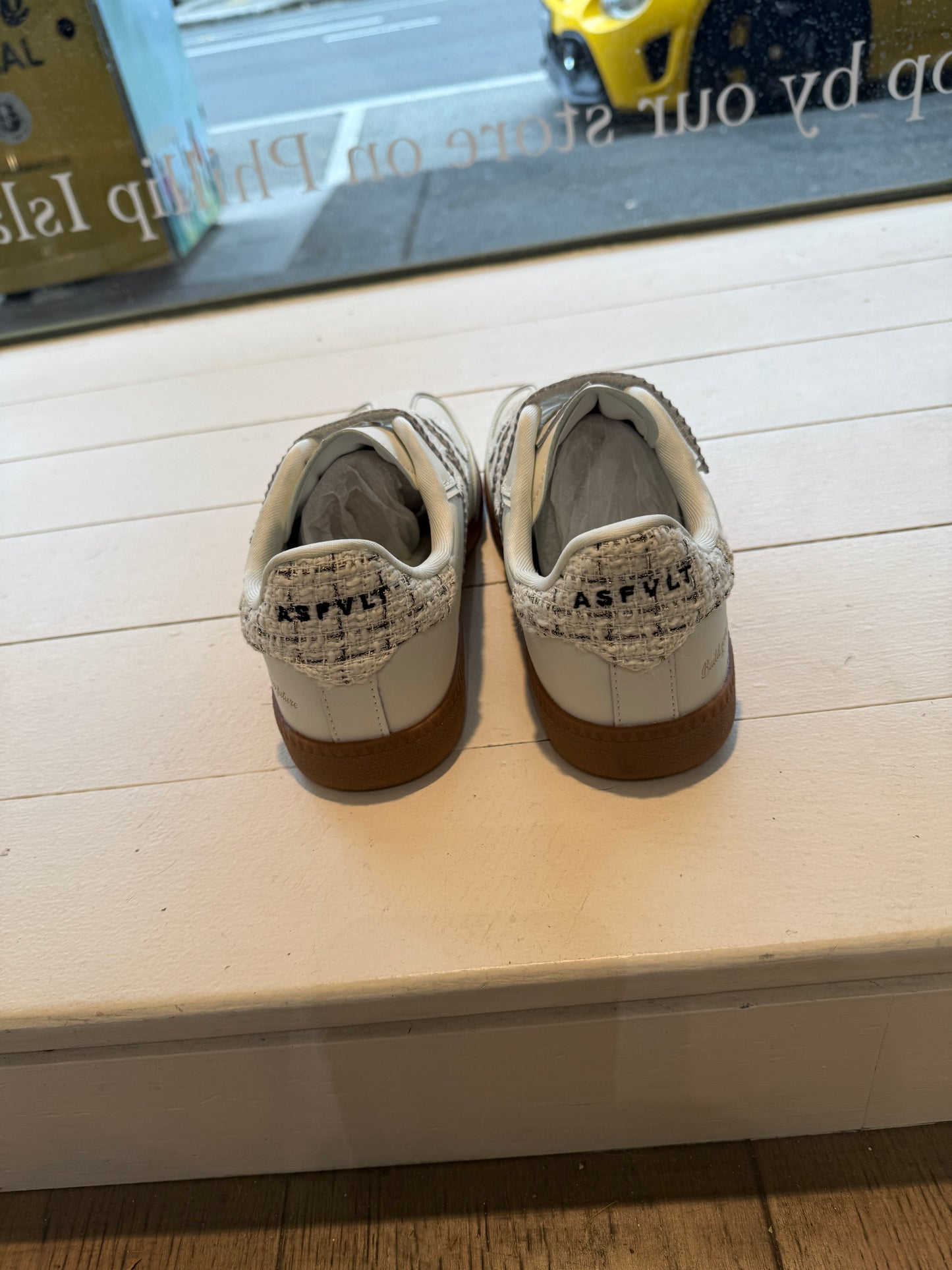 ASFVLT SNEAKERS elite classic Velcro white grey tweed