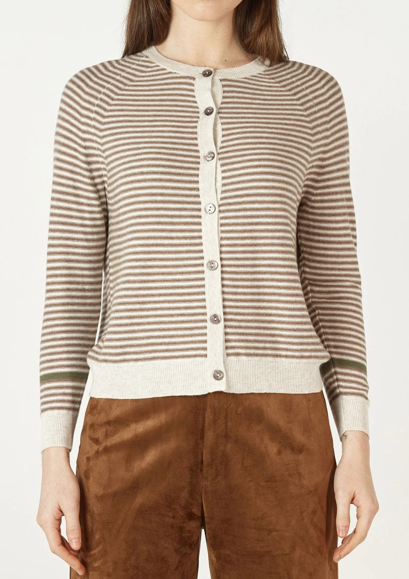 Zaket & Plover - ZP7148 Oat Stripe Cardigan