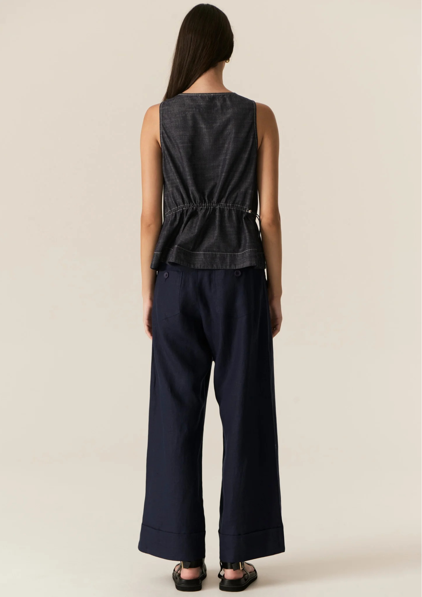 POL Avrid Tank Top - Chambray