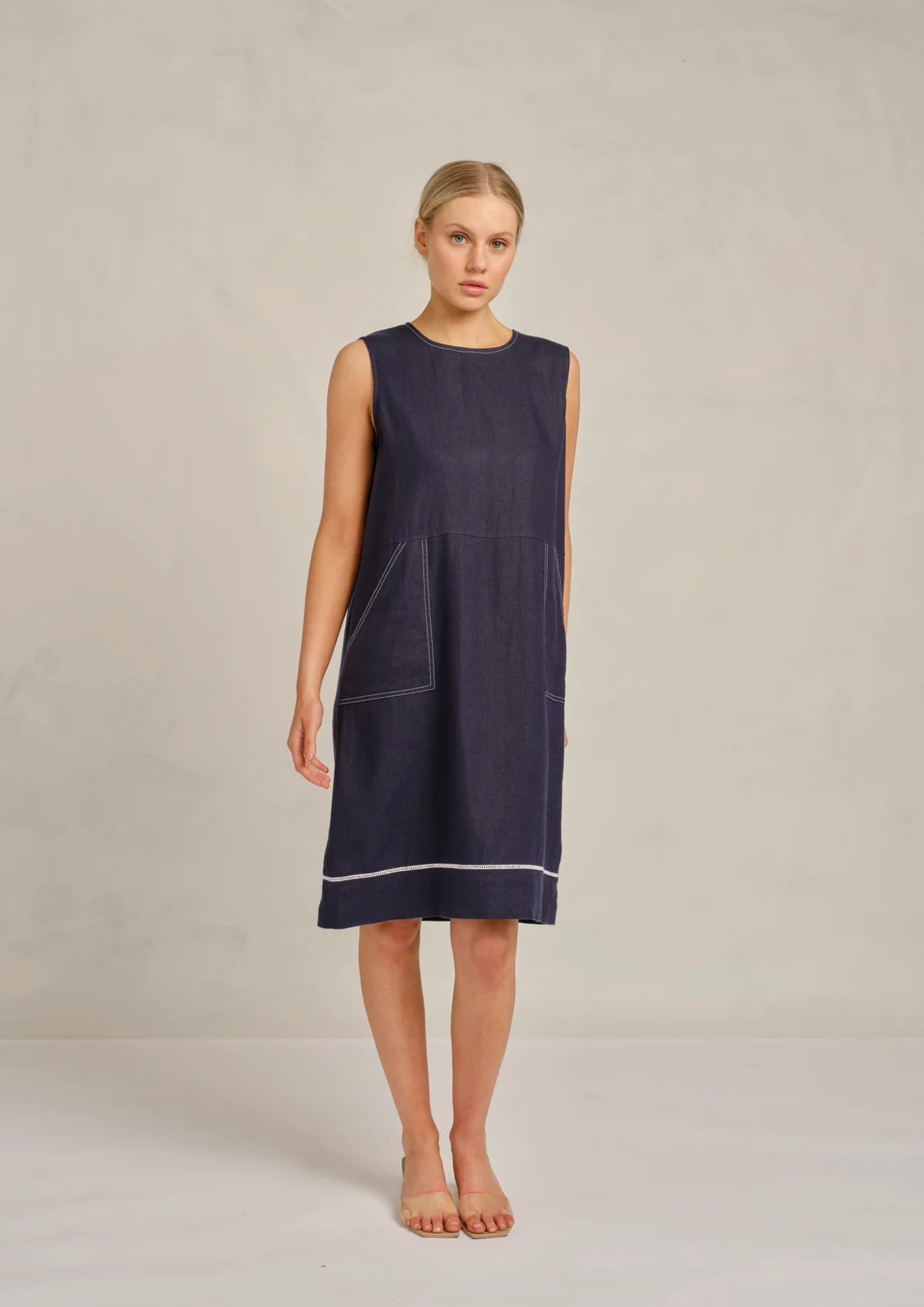 Alessandra Chiara Dress - Navy