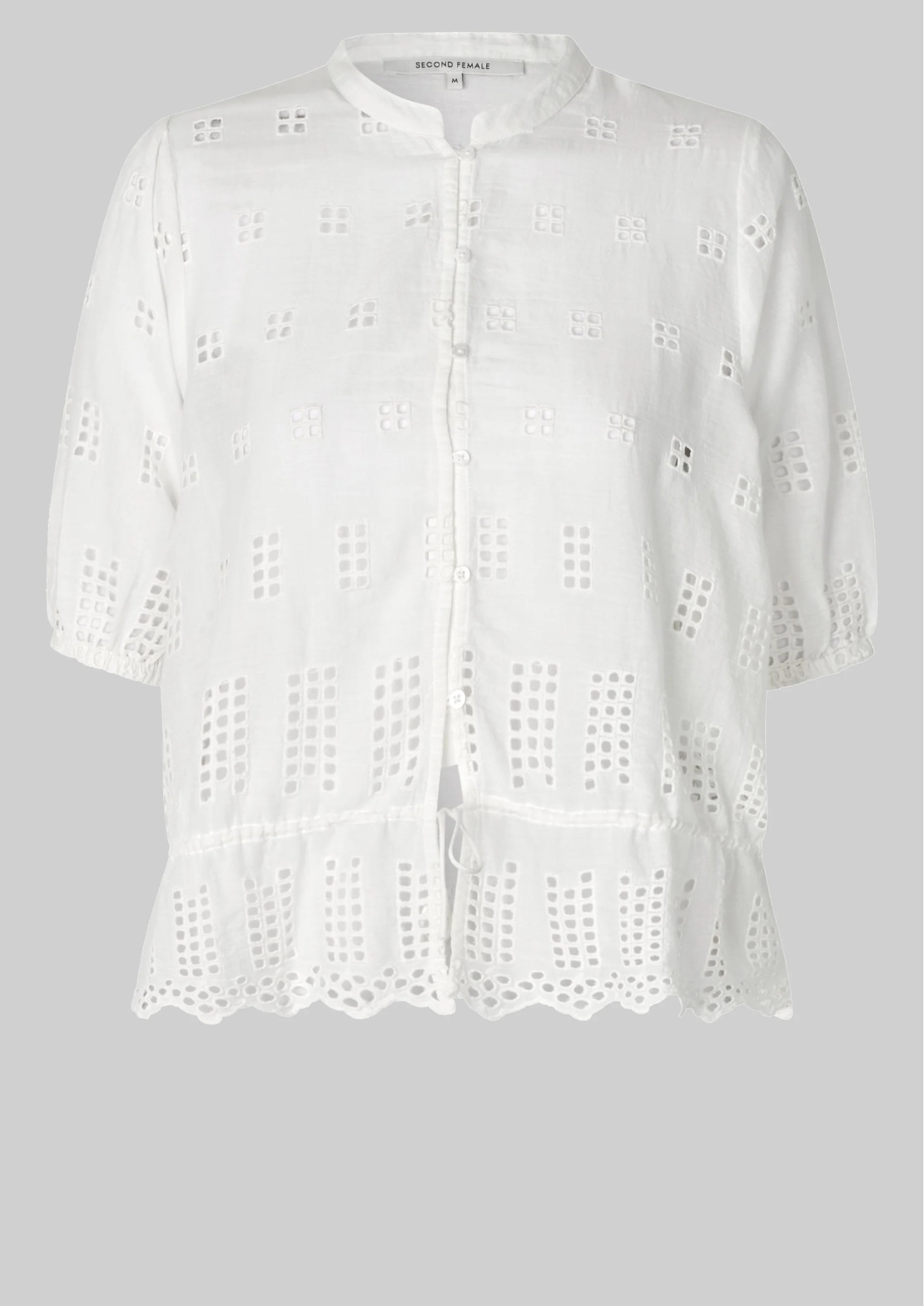 Second Female Elenore Broderie Shirt - White Alyssum