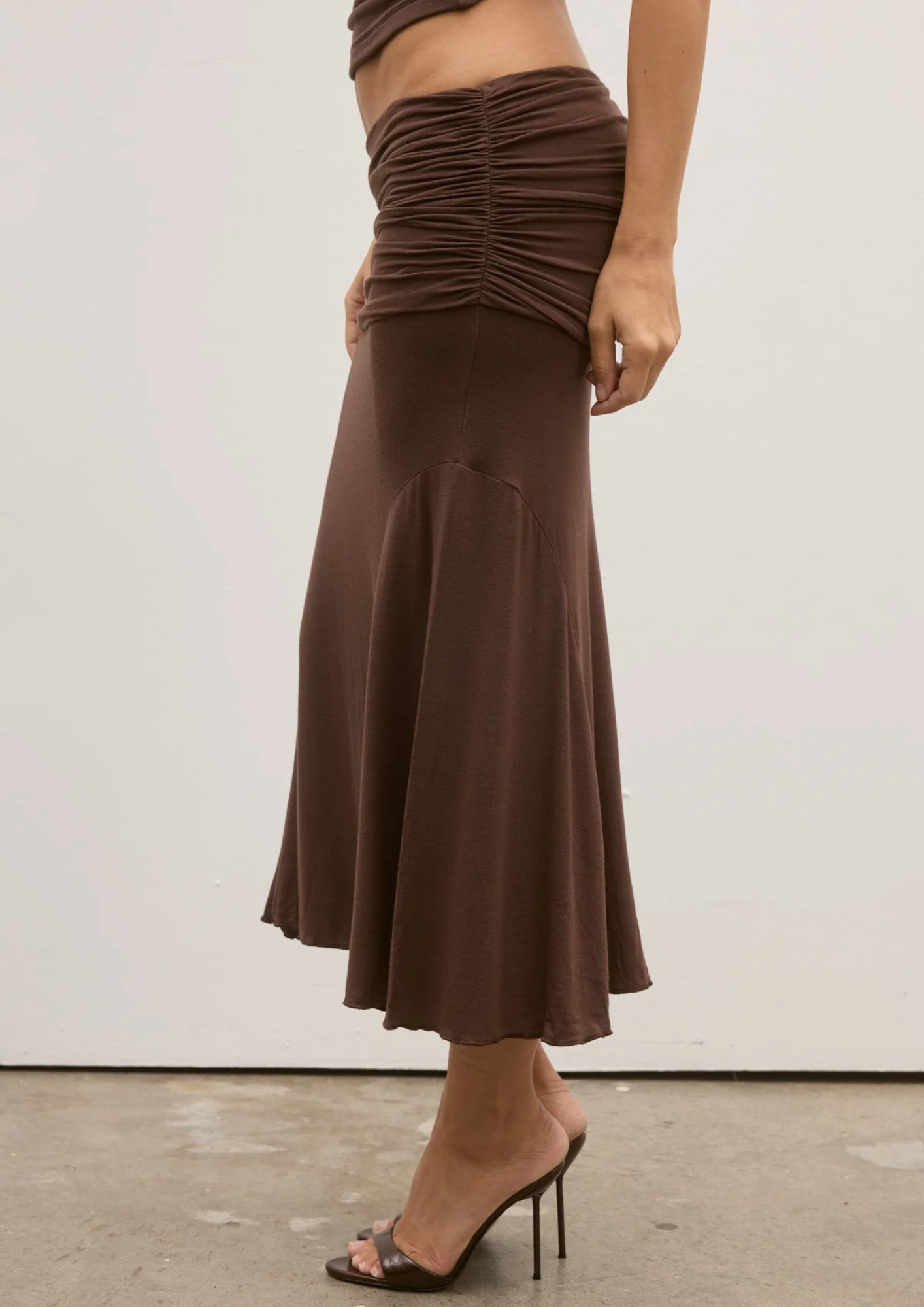 Bayse Noemi Skirt - Chocolate