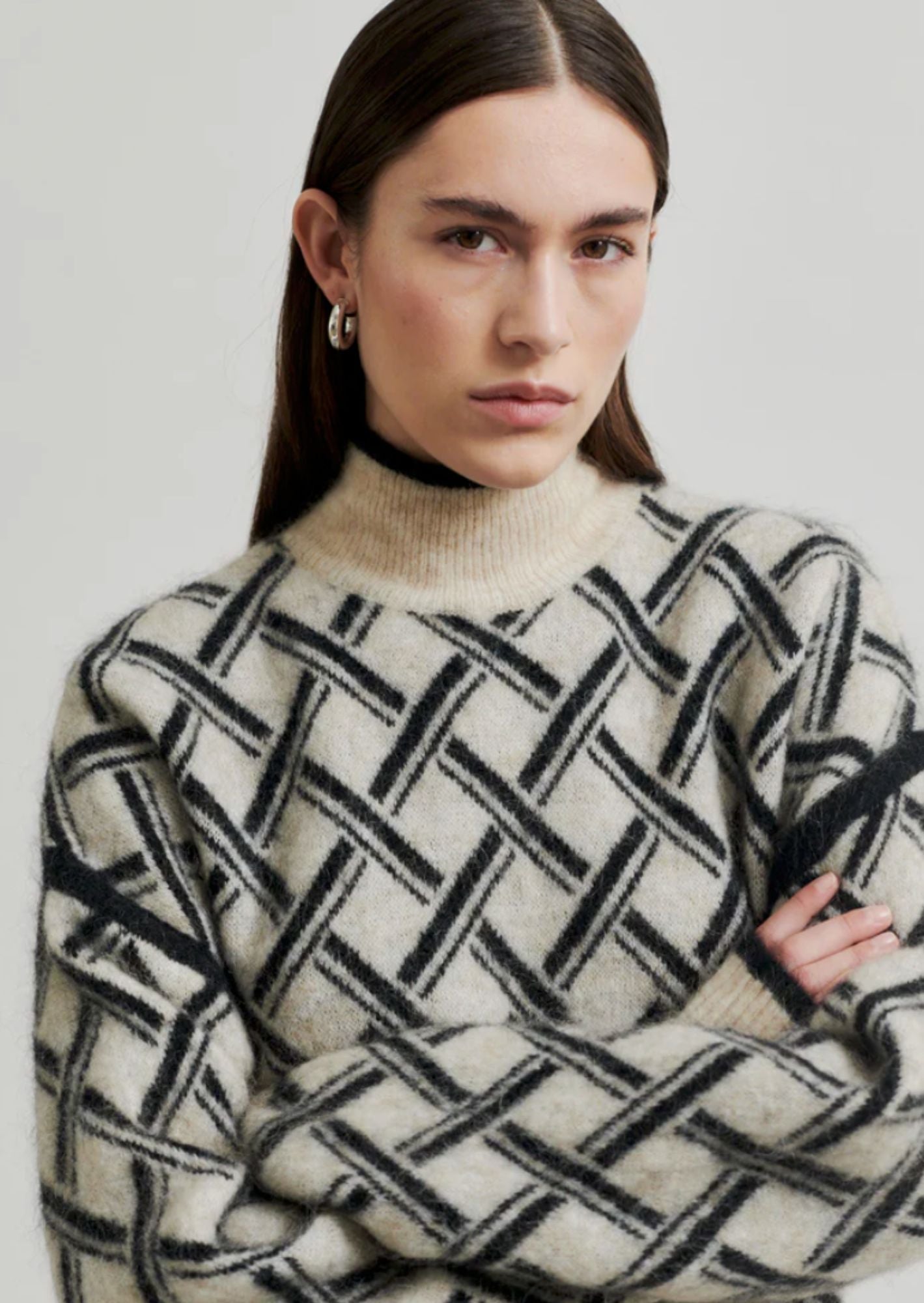 Second Female - Kaja knit T-neck - Brazilian Sand
