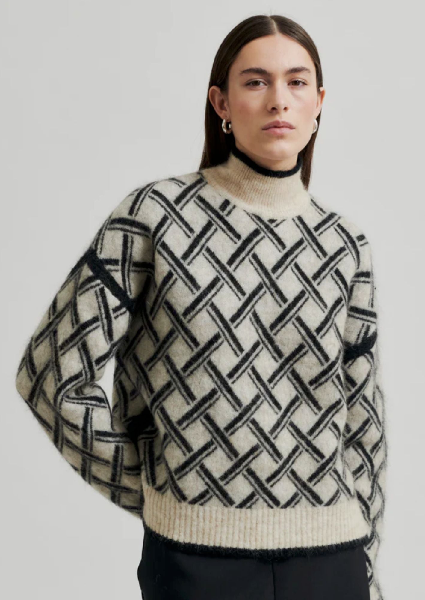 Second Female - Kaja knit T-neck - Brazilian Sand