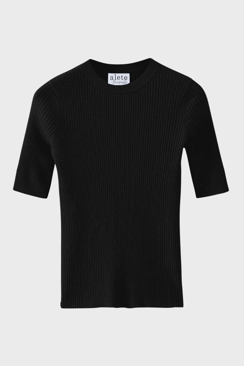 Alete Threads Vespa Ribbed Short Sleeve - Black