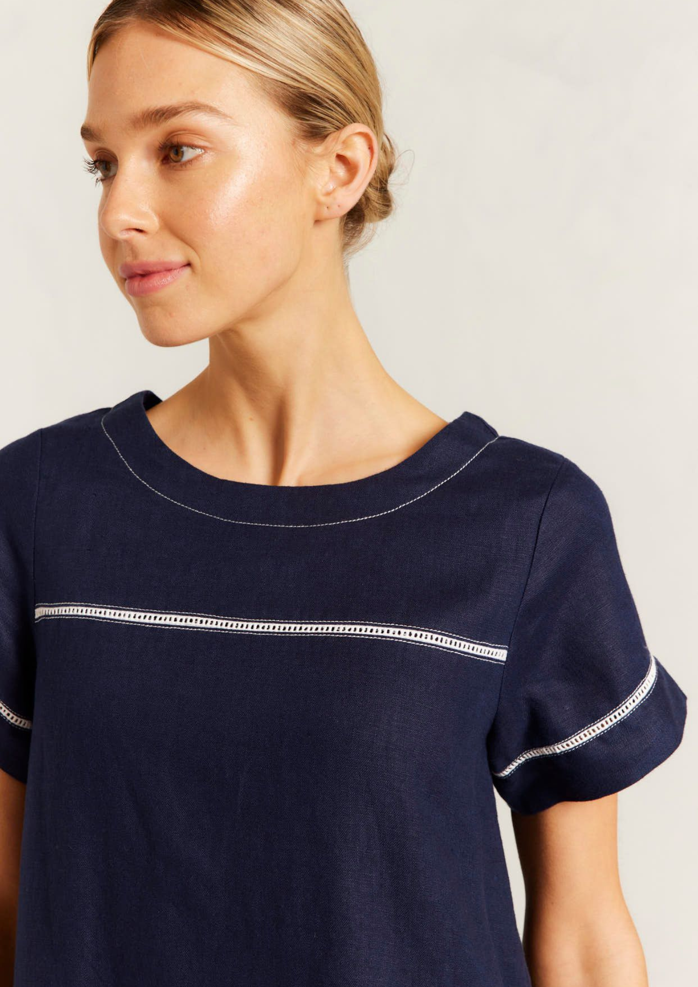 Alessandra Laine Dress - Navy