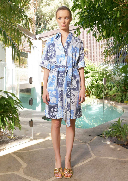 The Dreamer Label - Kiara Botanical Dress - Denim