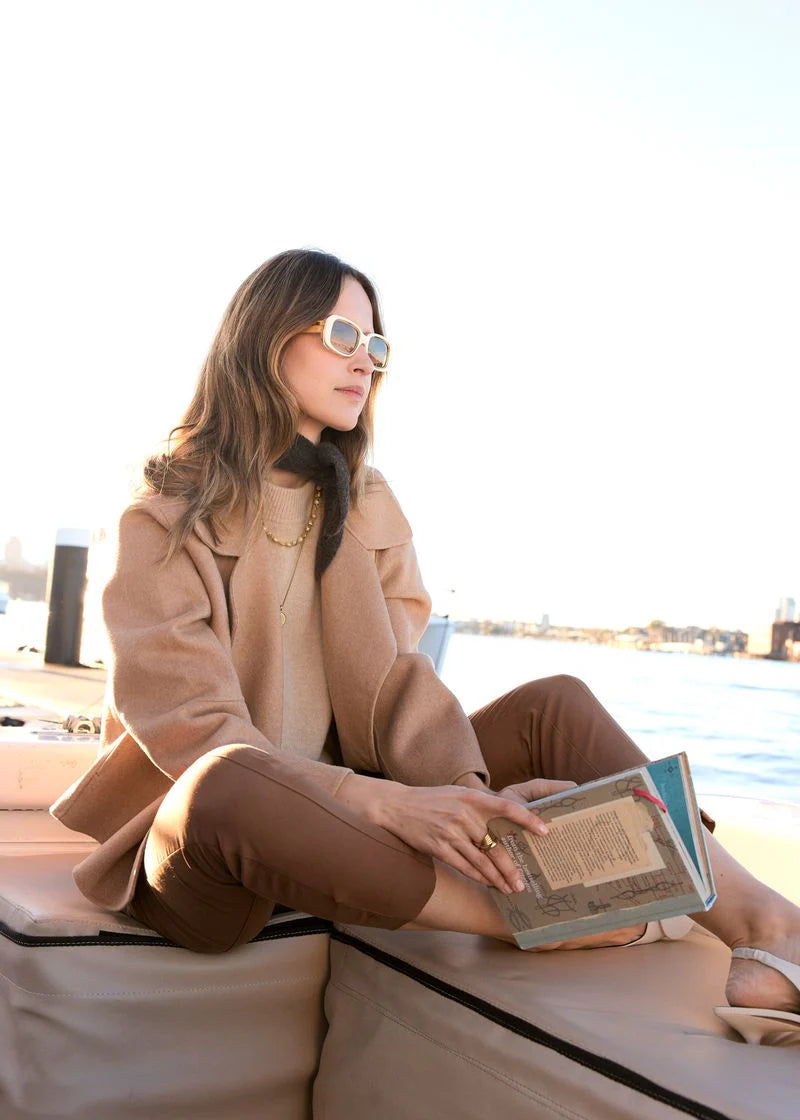 POL - Cohen Cropped Wool Coat - Camel