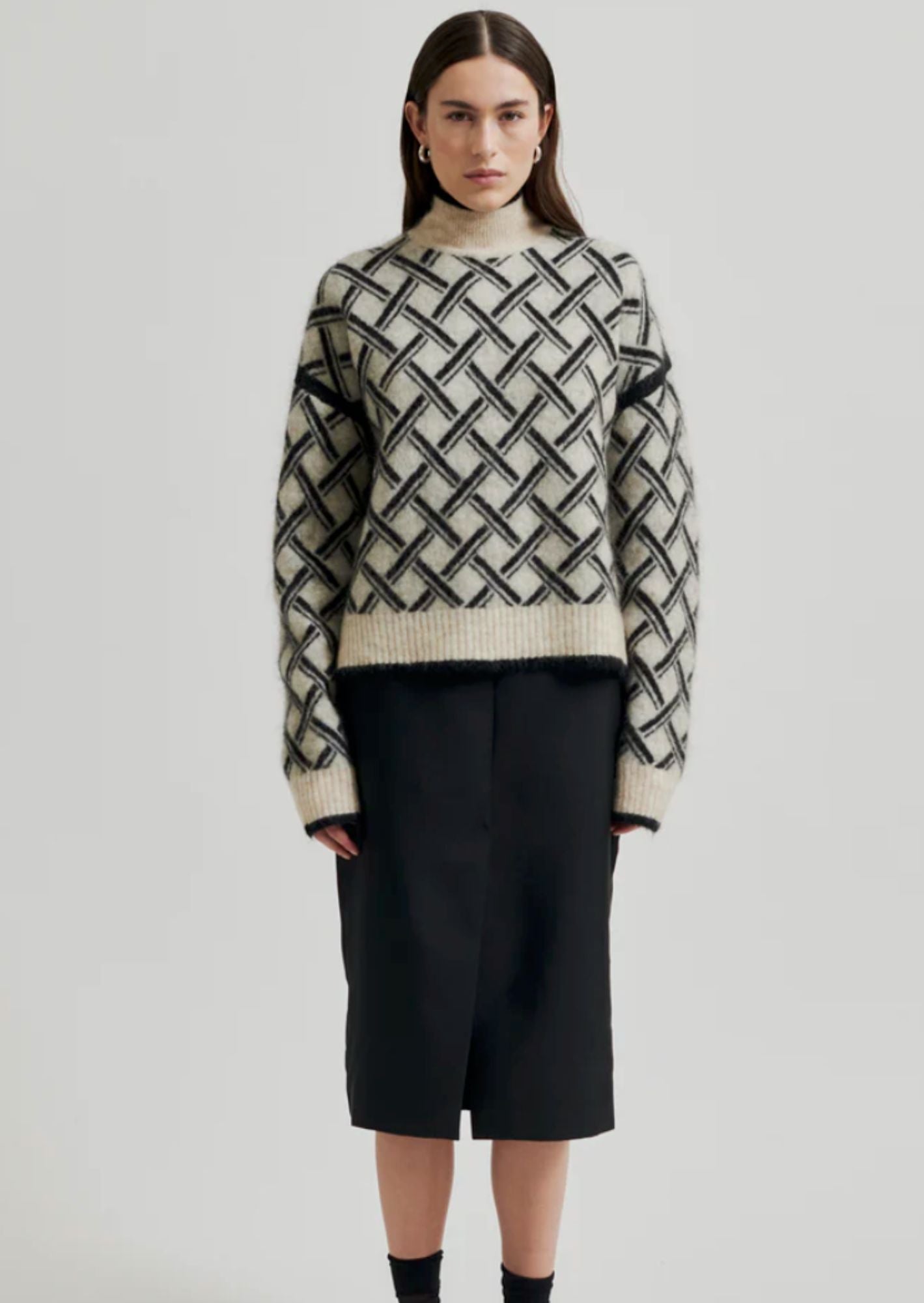 Second Female - Kaja knit T-neck - Brazilian Sand
