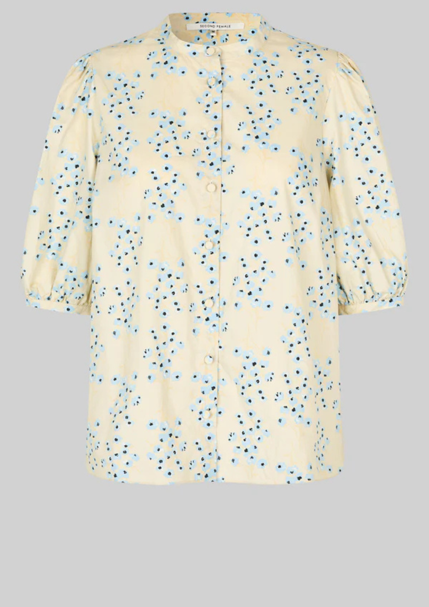 Second Female Claude Printed Shirt - Powder Blue