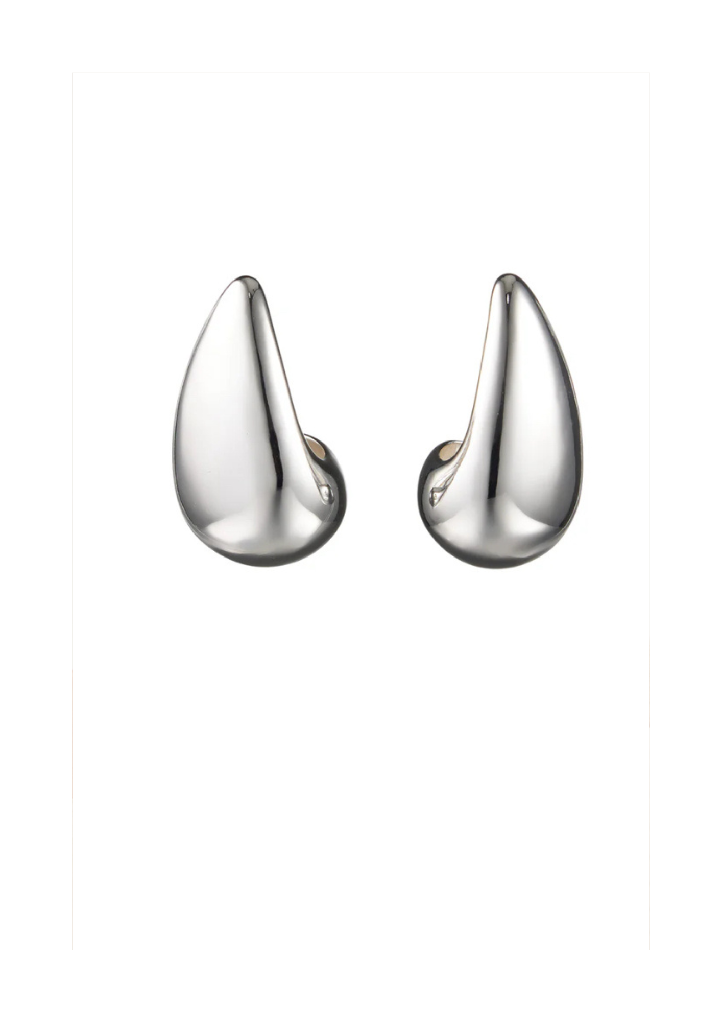 Bling Bar Bambola Grande Polished Silver Earrings