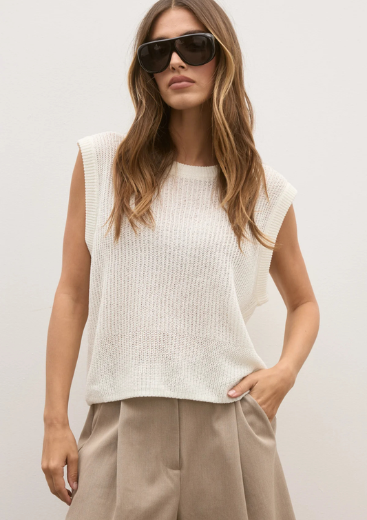 Bayse Margo Knit Vest - Ivory