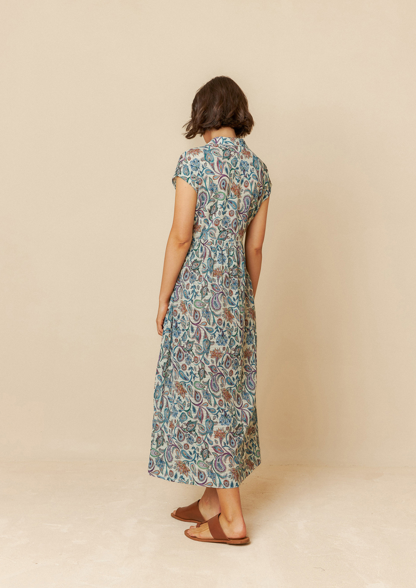 Indi & Cold Paisley Crossover Multicolour 100% Organic Cotton Woven Dress