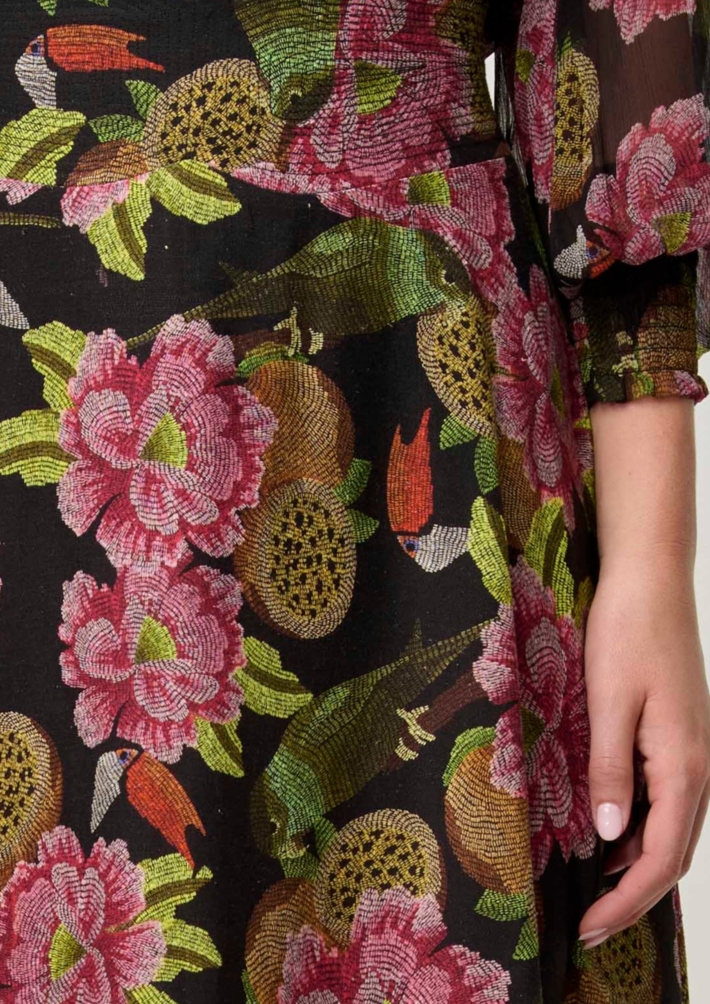 Once Was Estrella Linen Yoke Skirt - Winter Granadilla