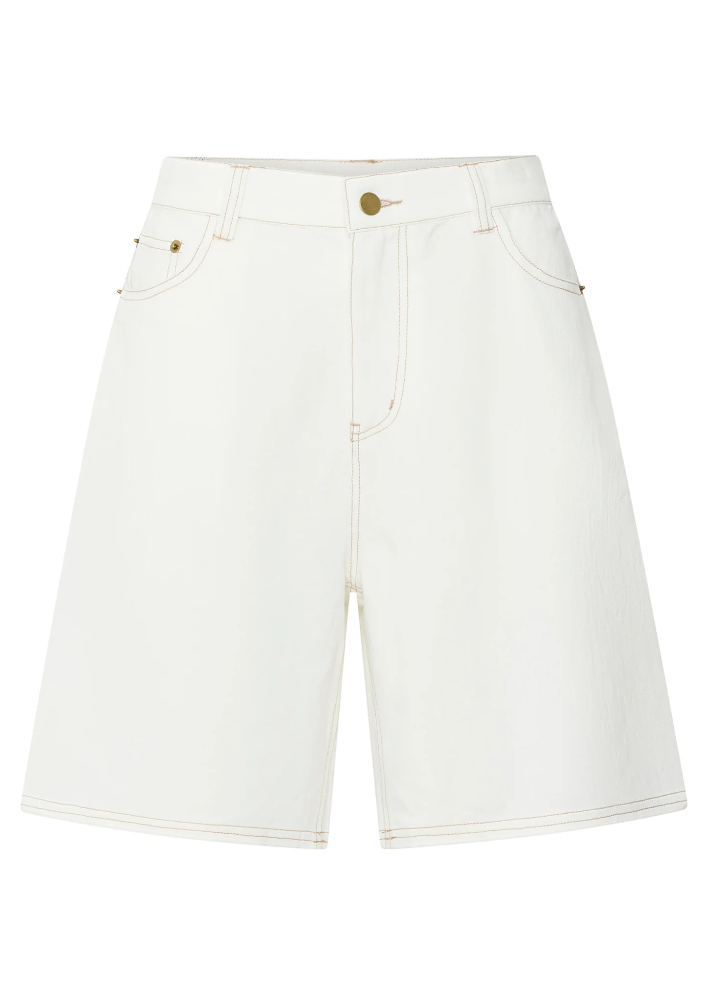 POL Clothing Doyle Denim Short - Ecru