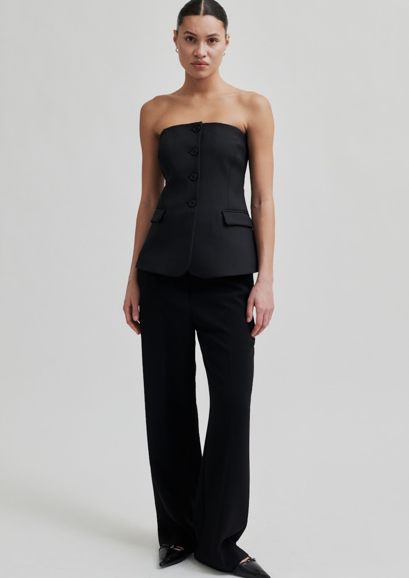 Second Female Fique Straight Leg Pant -Black