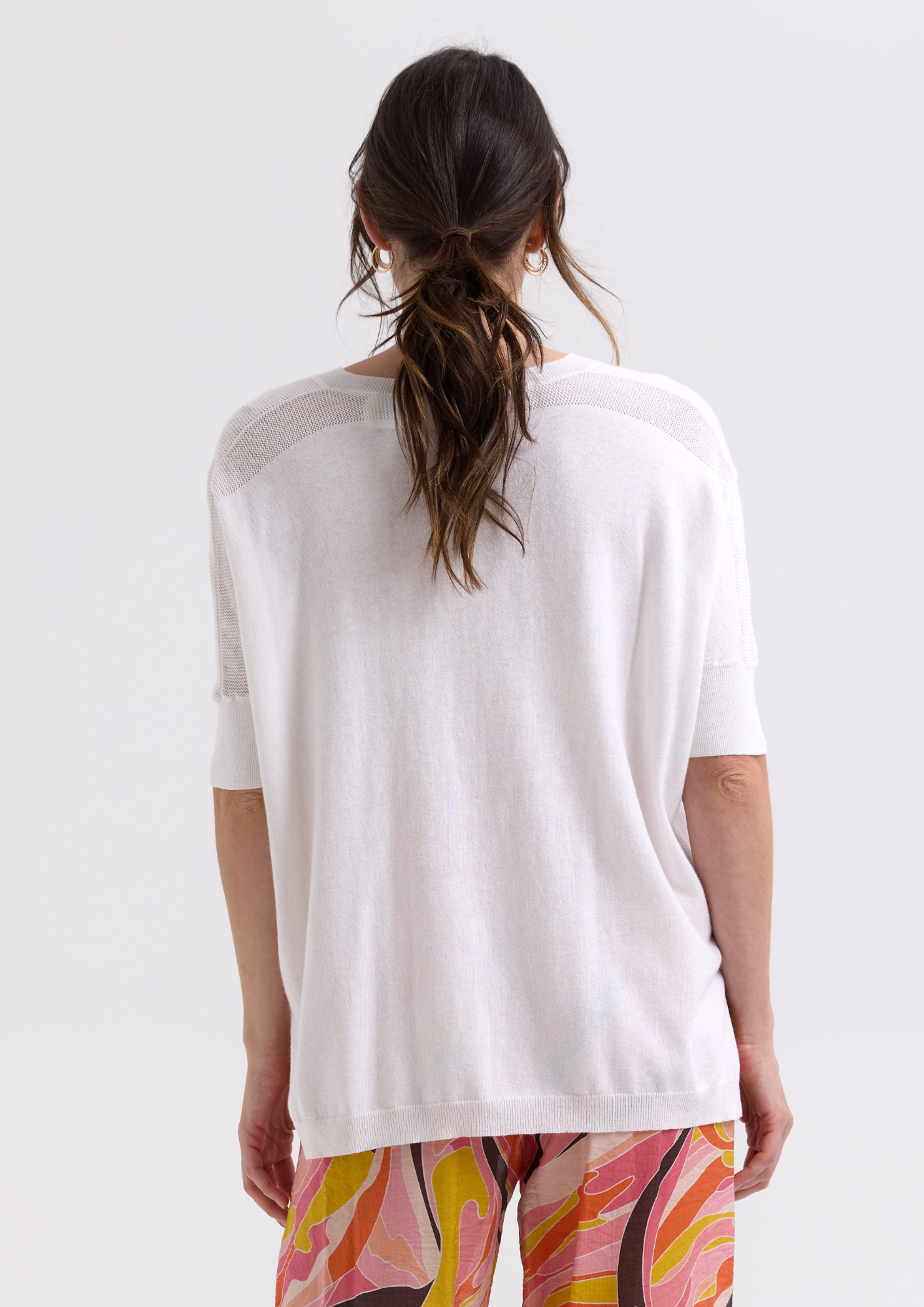 ZP7709 Pointelle Top - White
