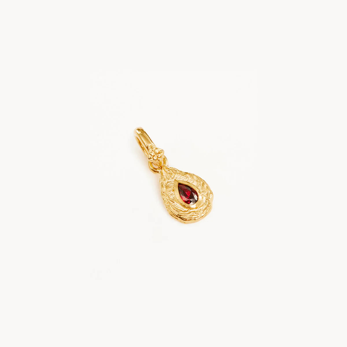 By Charlotte - With Love Birthstone Pendant - January (Red)