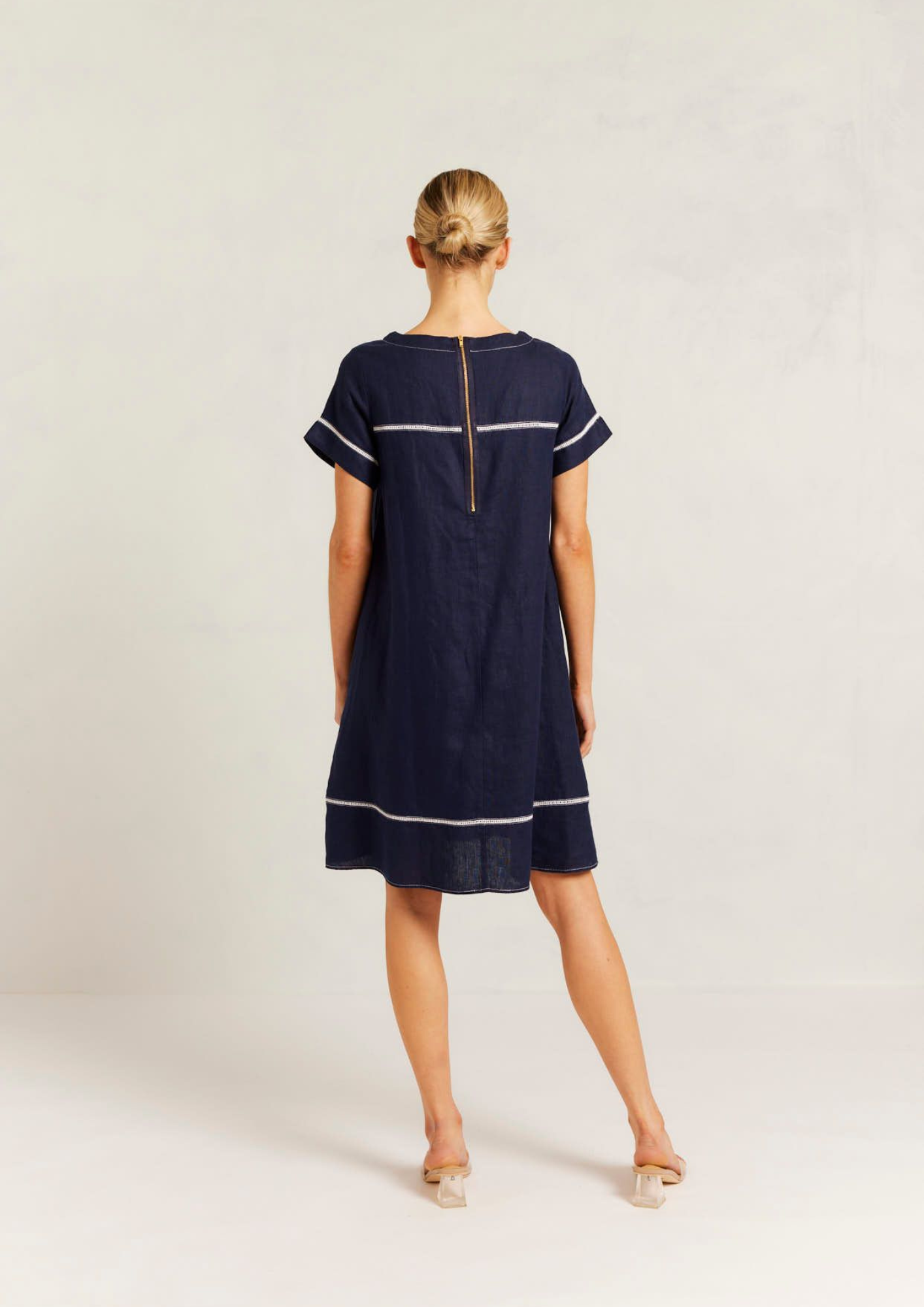 Alessandra Laine Dress - Navy