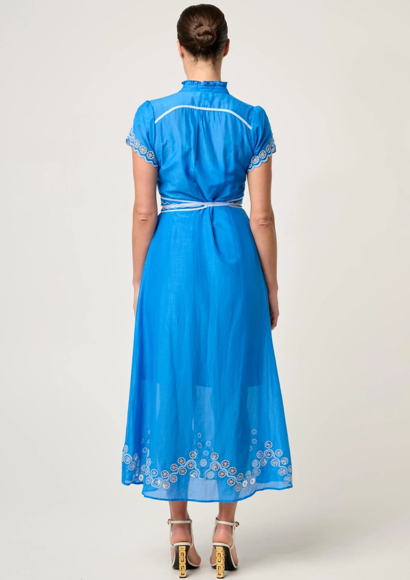 Once Was Xanthia Diamond Smock - Blue Topaz