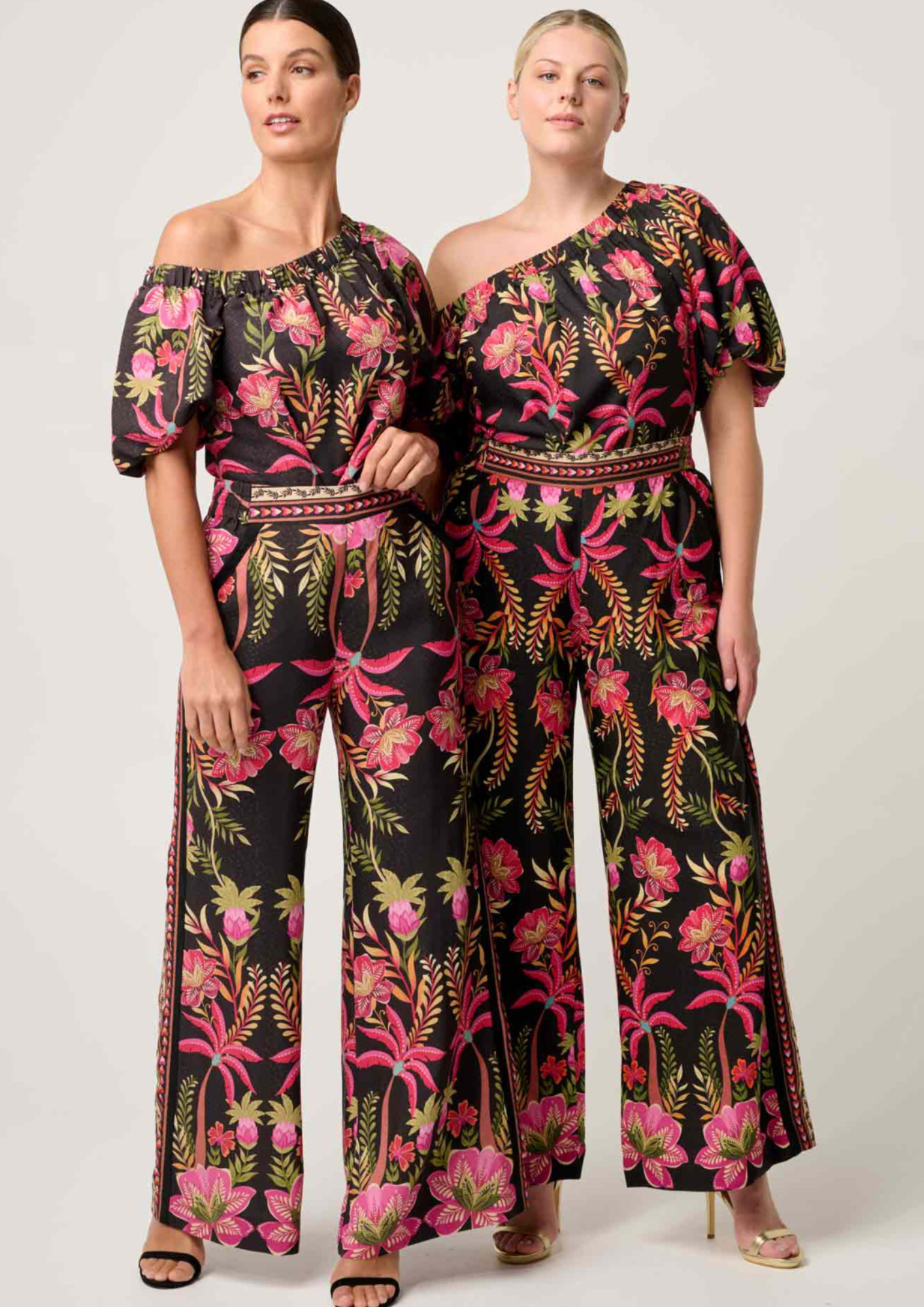 Once Was Juno Viscose Dobby Print One Shoulder Top