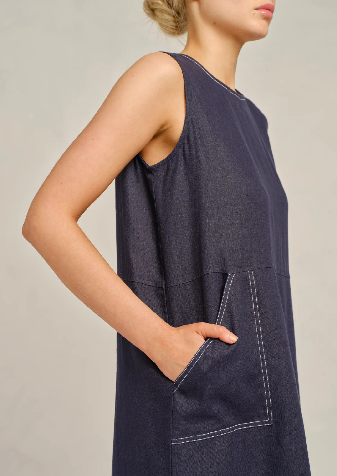Alessandra Chiara Dress - Navy