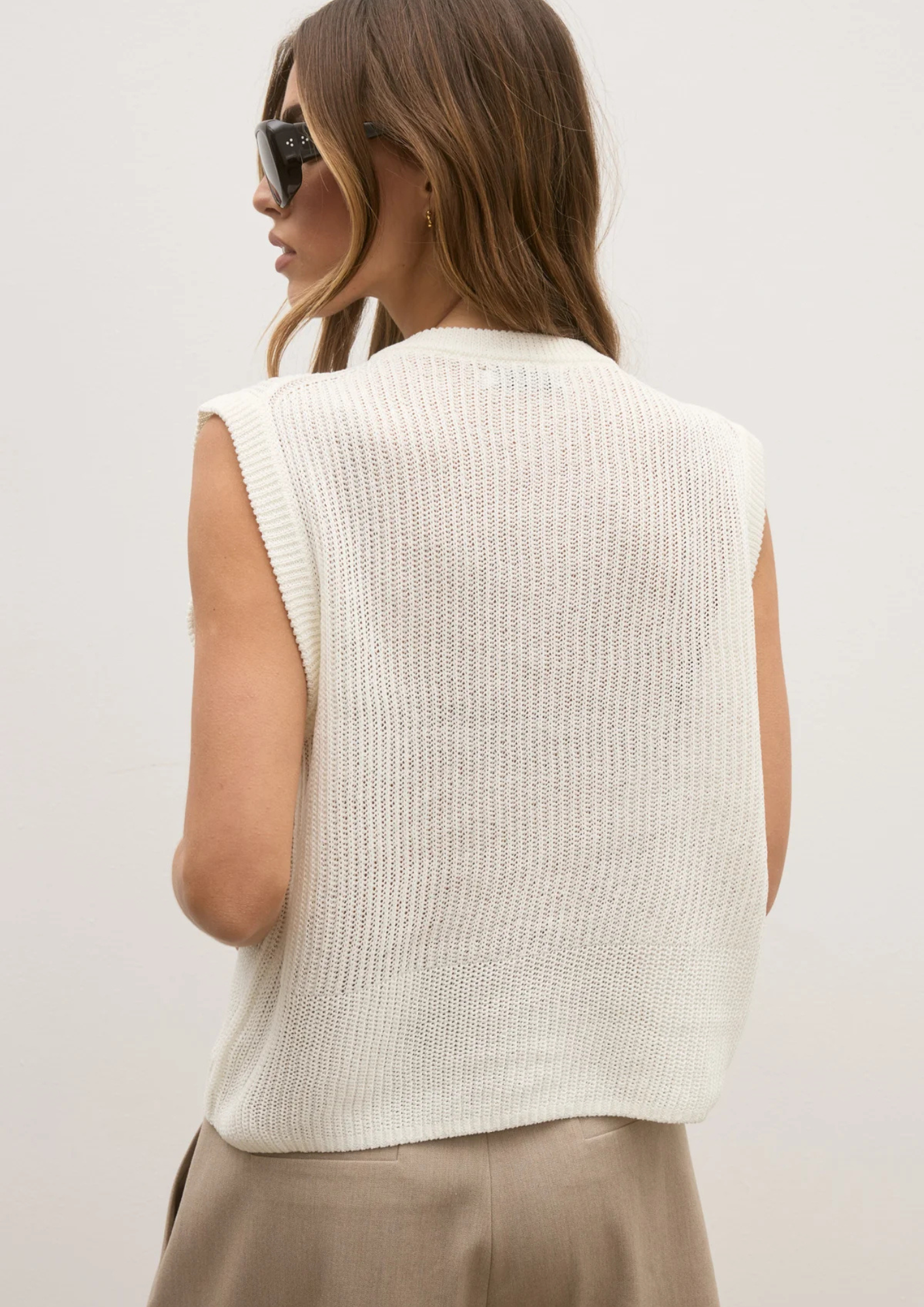 Bayse Margo Knit Vest - Ivory