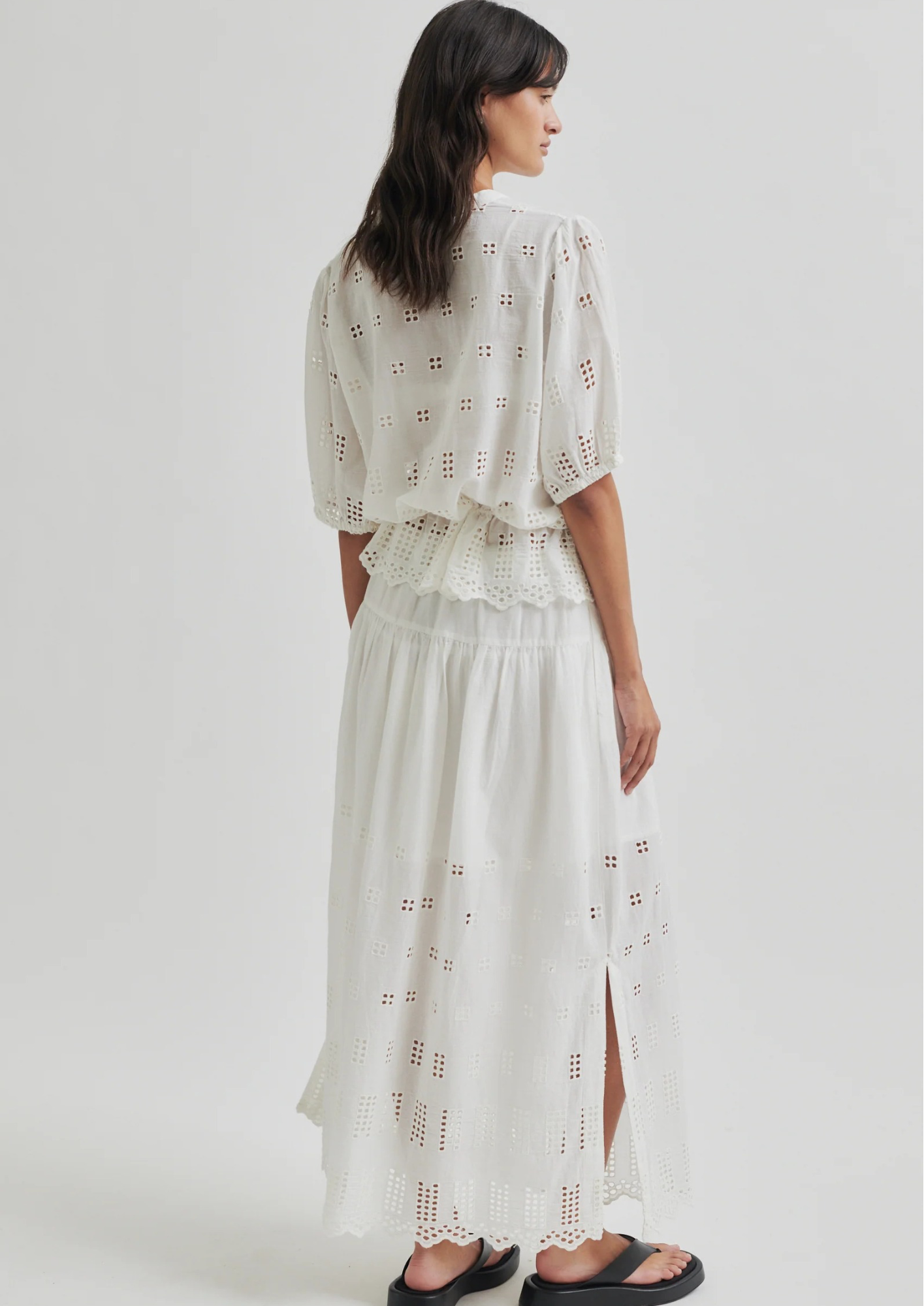 Second Female Elenore Broderie Shirt - White Alyssum