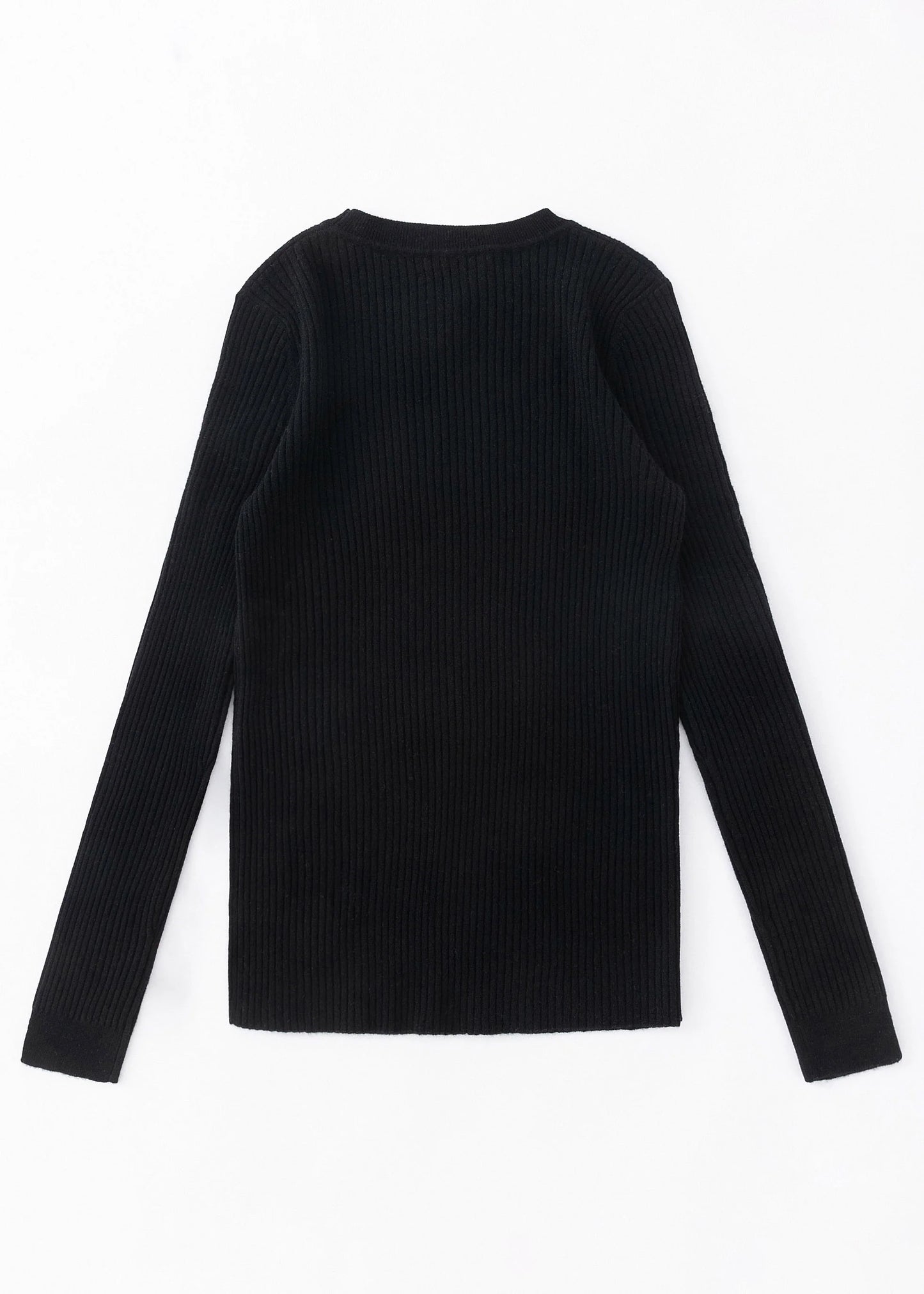 Alete Threads - Vespa Ribbed Long Sleeve Crew - Black