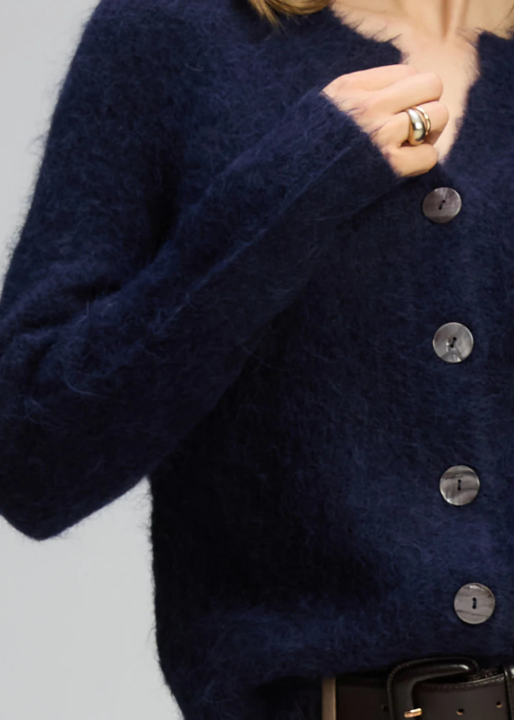 Zaket & Plover ZP8109 Alpaca Cardigan - Midnight