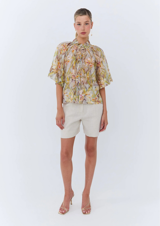 Eder - Konstantina Blouse - Beige/Yellow Floral Print