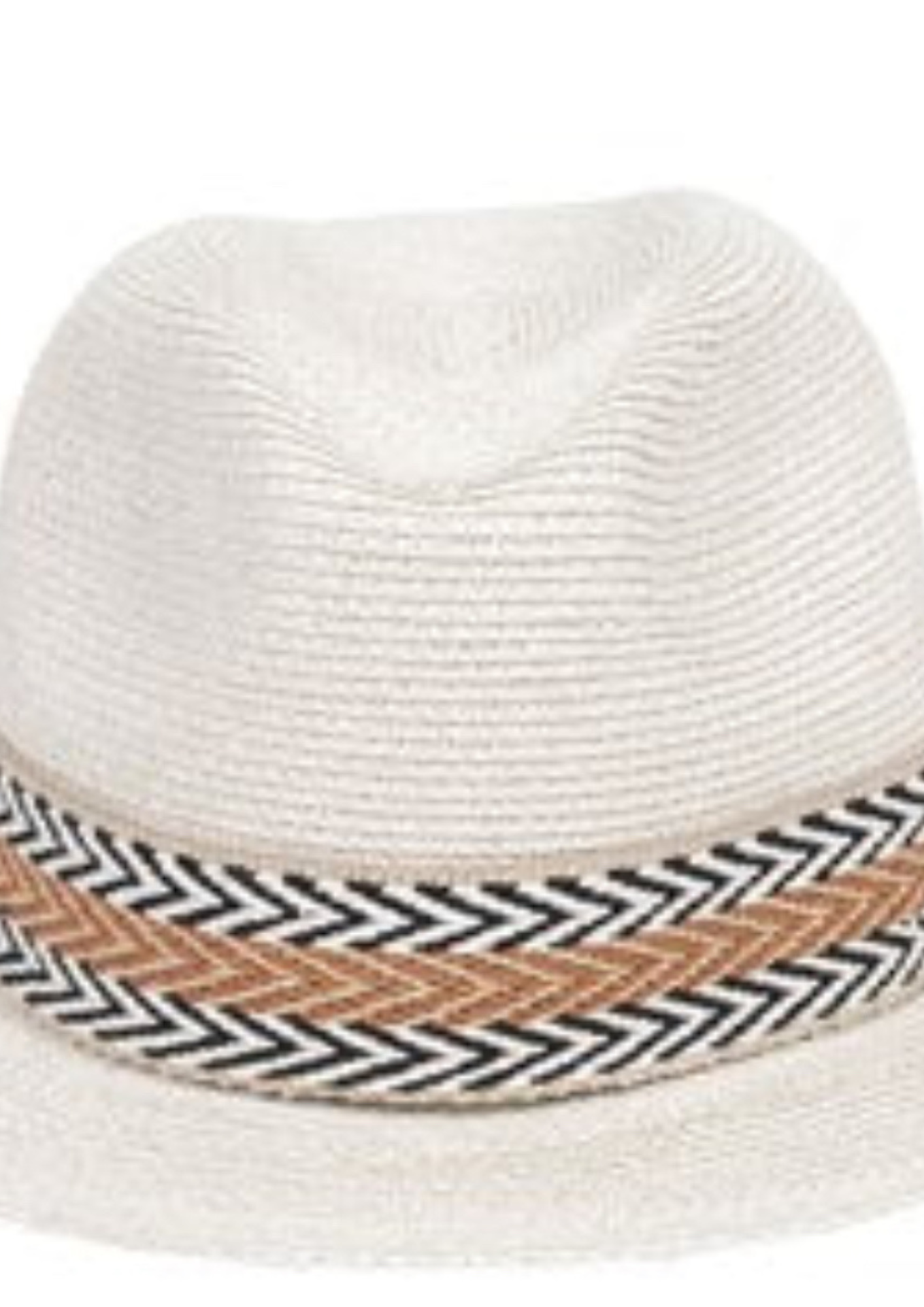 Travaux En Cours - Large Ribbon Off White Borsalino Hat Leather Strap