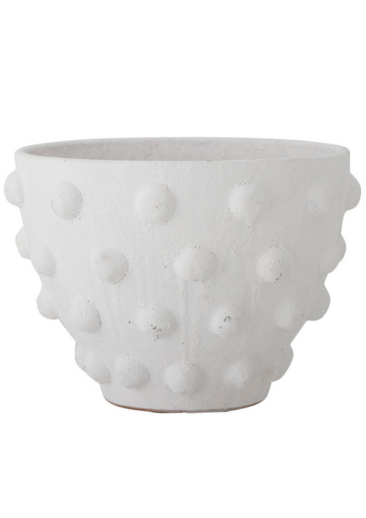 Bloomingville - Rokiya Terracotta Flowerpot - White