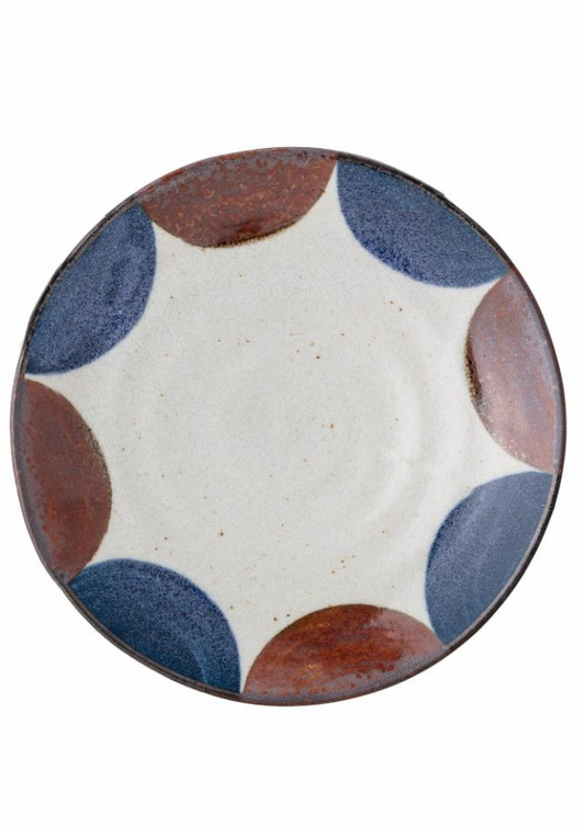Bloomingville Creative Collection - Camellia Plate, Blue, Porcelain
