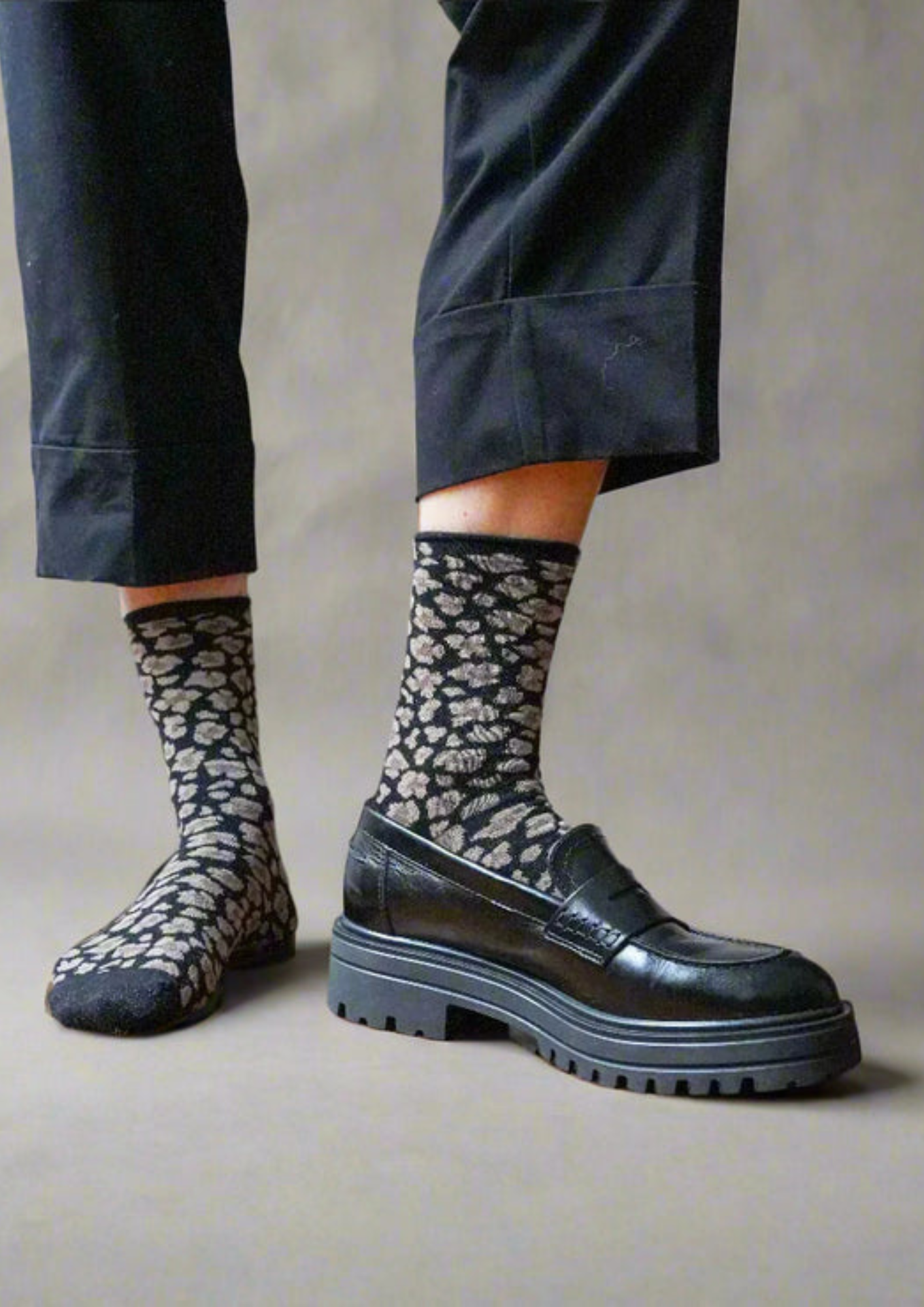 KLUE - Glitter Leopard Socks