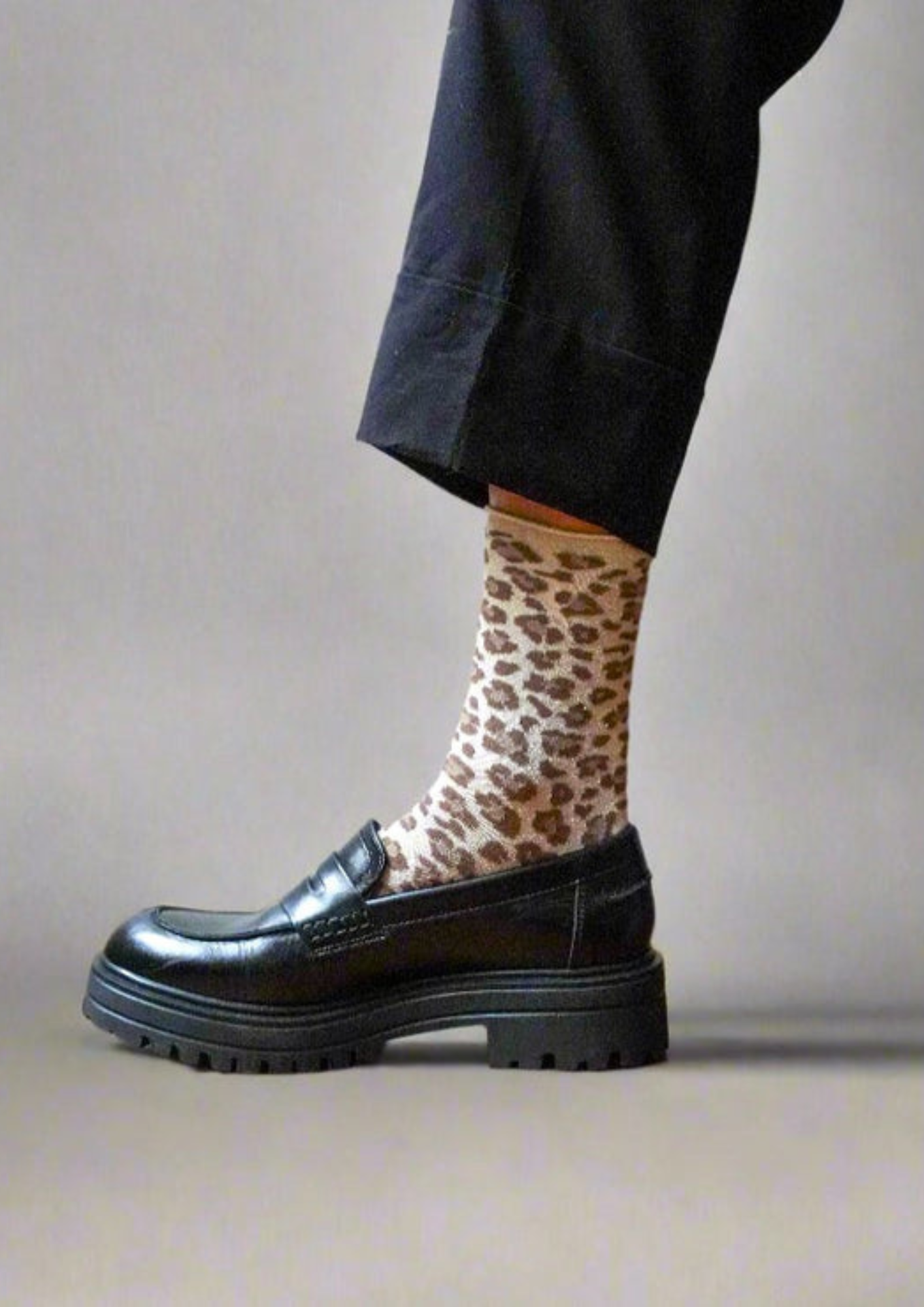KLUE - Glitter Leopard Socks