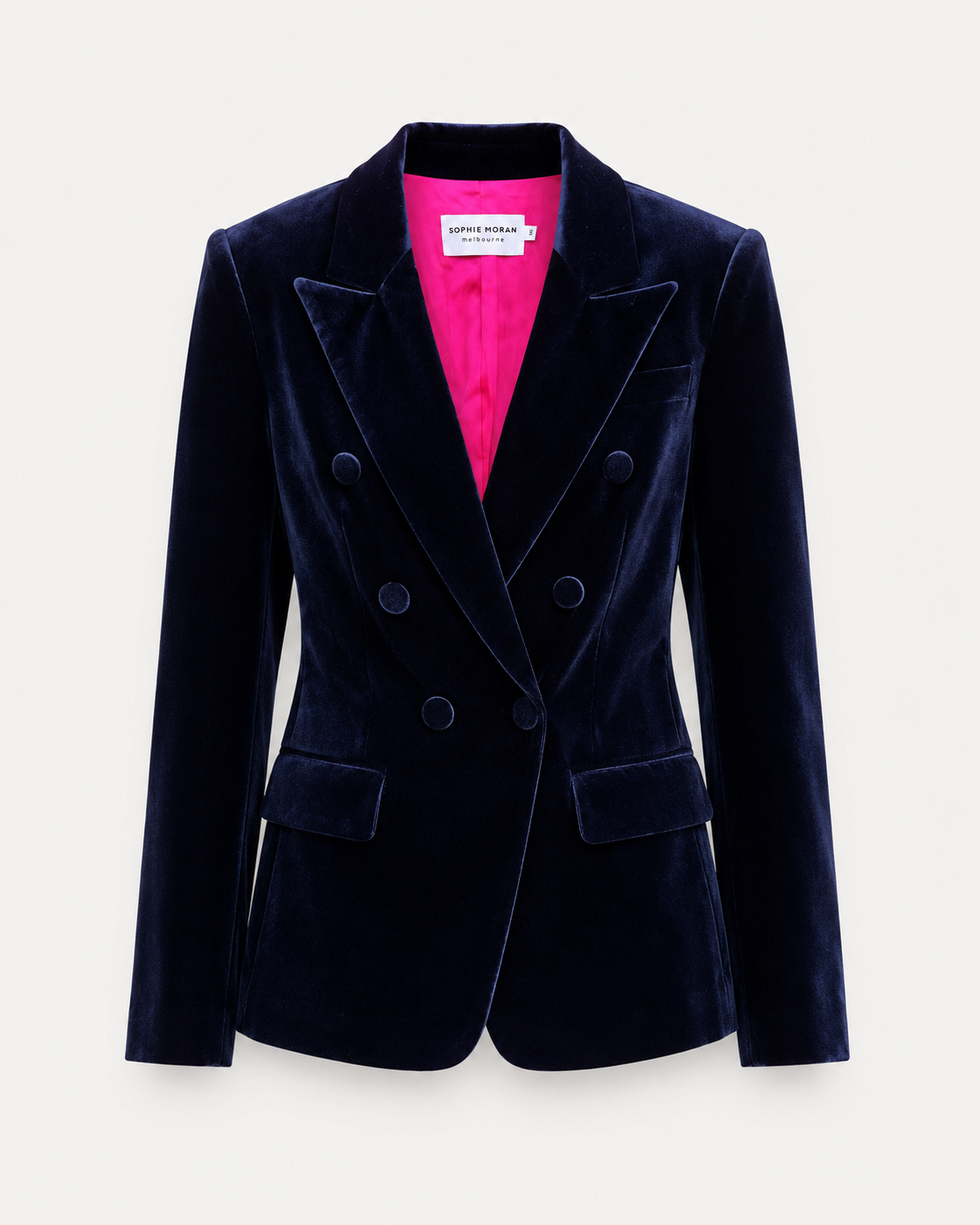 Sophie Moran Velvet Blazer - Navy